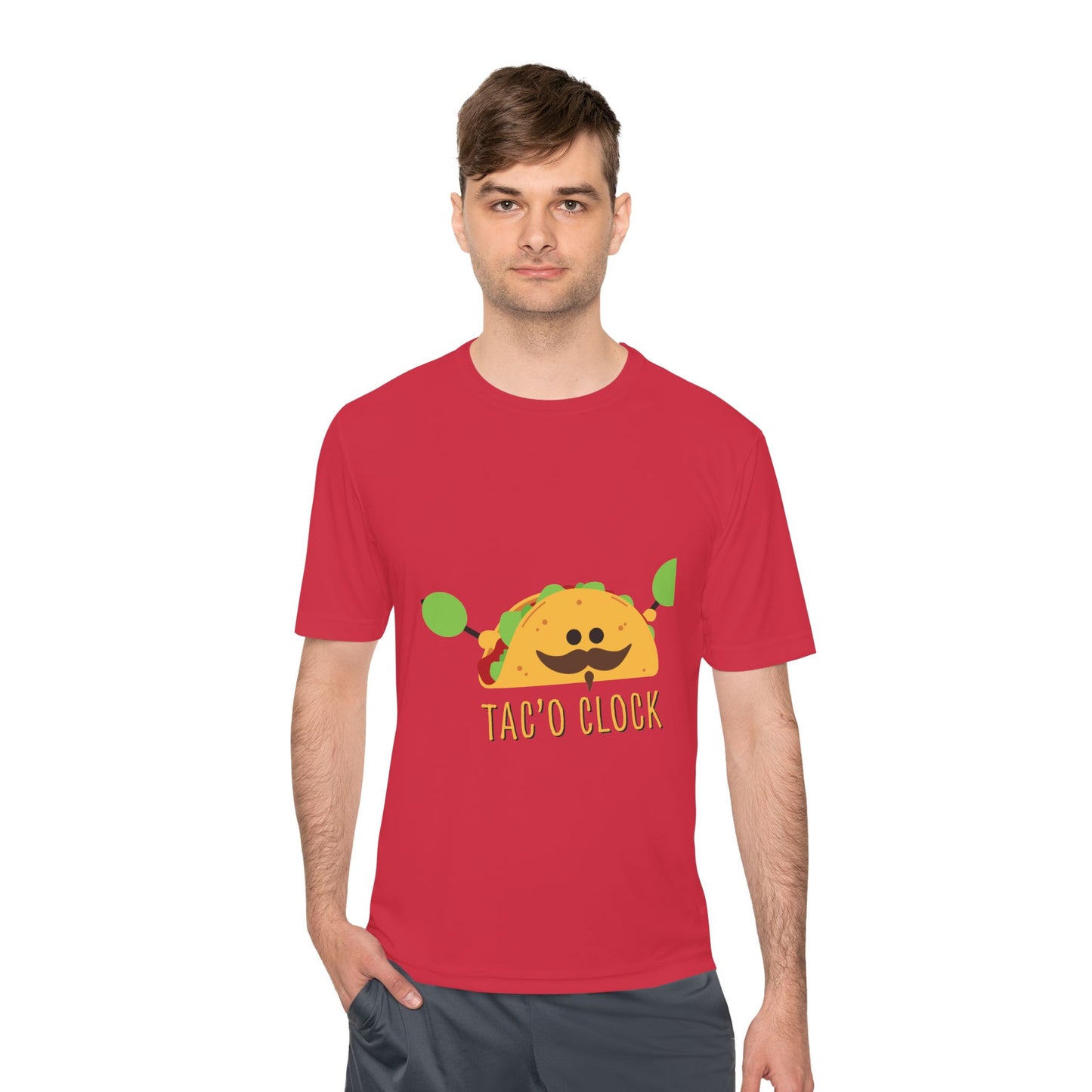 Unisex Taco Clock Moisture Wicking Tee - Fun Foodie Shirt for Casual Wear