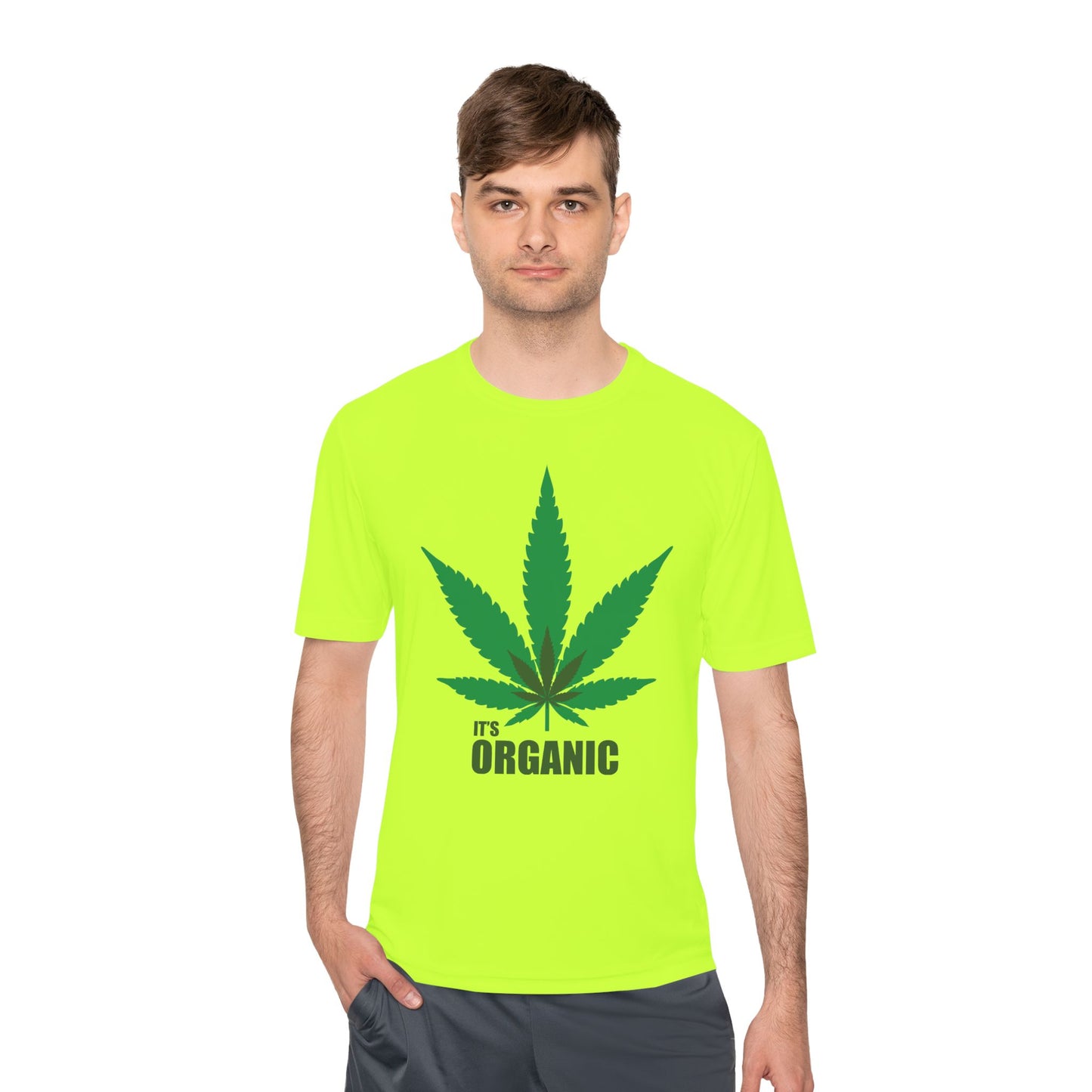 Organic Cannabis Leaf Unisex Moisture Wicking Tee