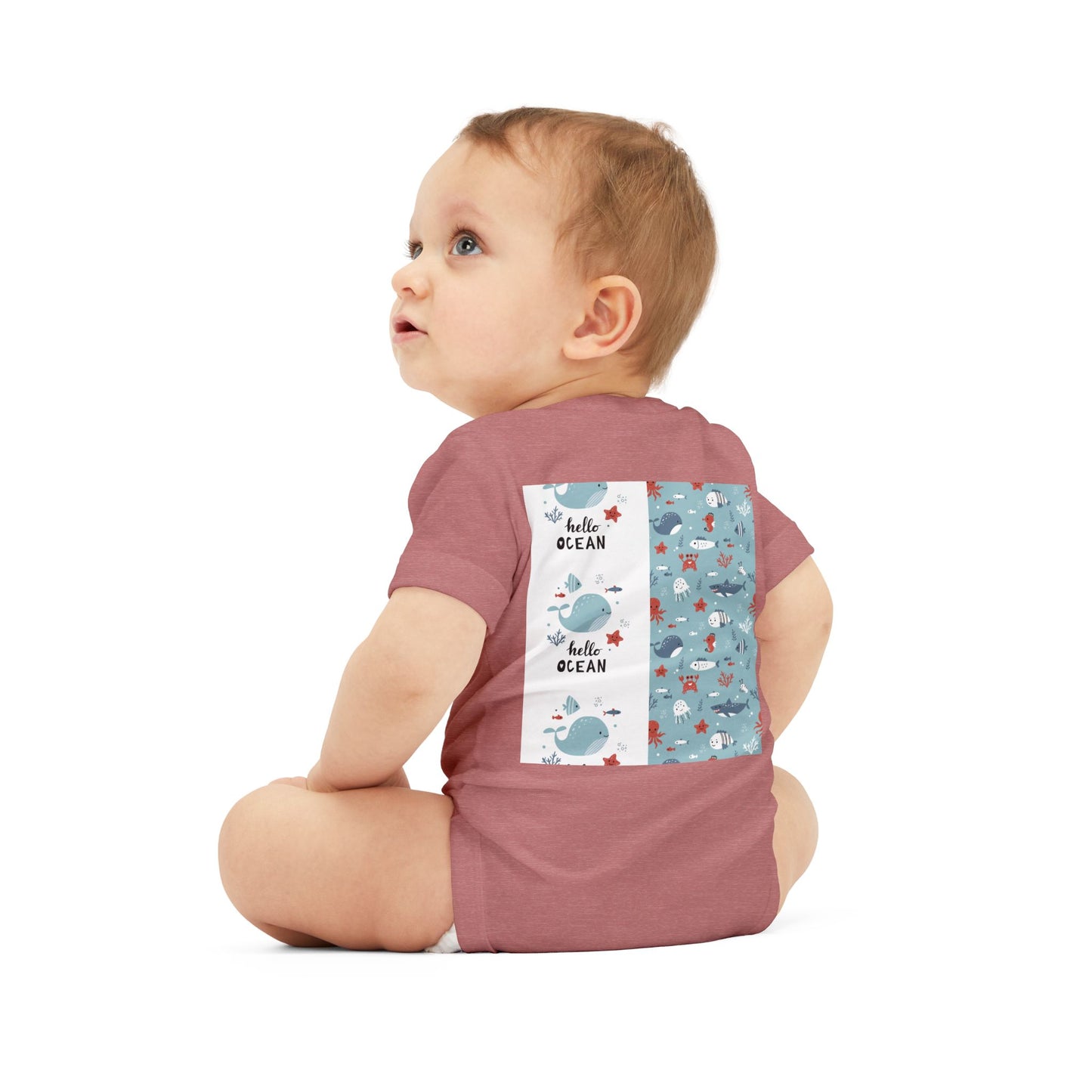 Hello Ocean Baby Onesie - Cute Infant Jersey with Marine Life Design