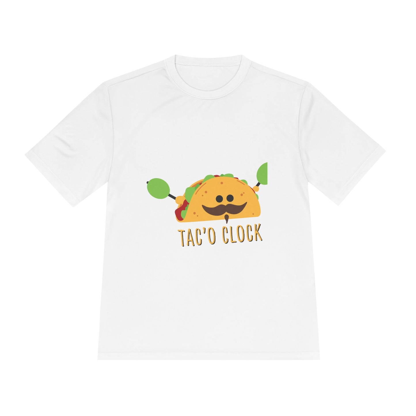Unisex Taco Clock Moisture Wicking Tee - Fun Foodie Shirt for Casual Wear