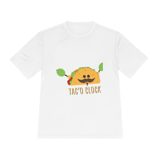 Unisex Taco Clock Moisture Wicking Tee - Fun Foodie Shirt for Casual Wear