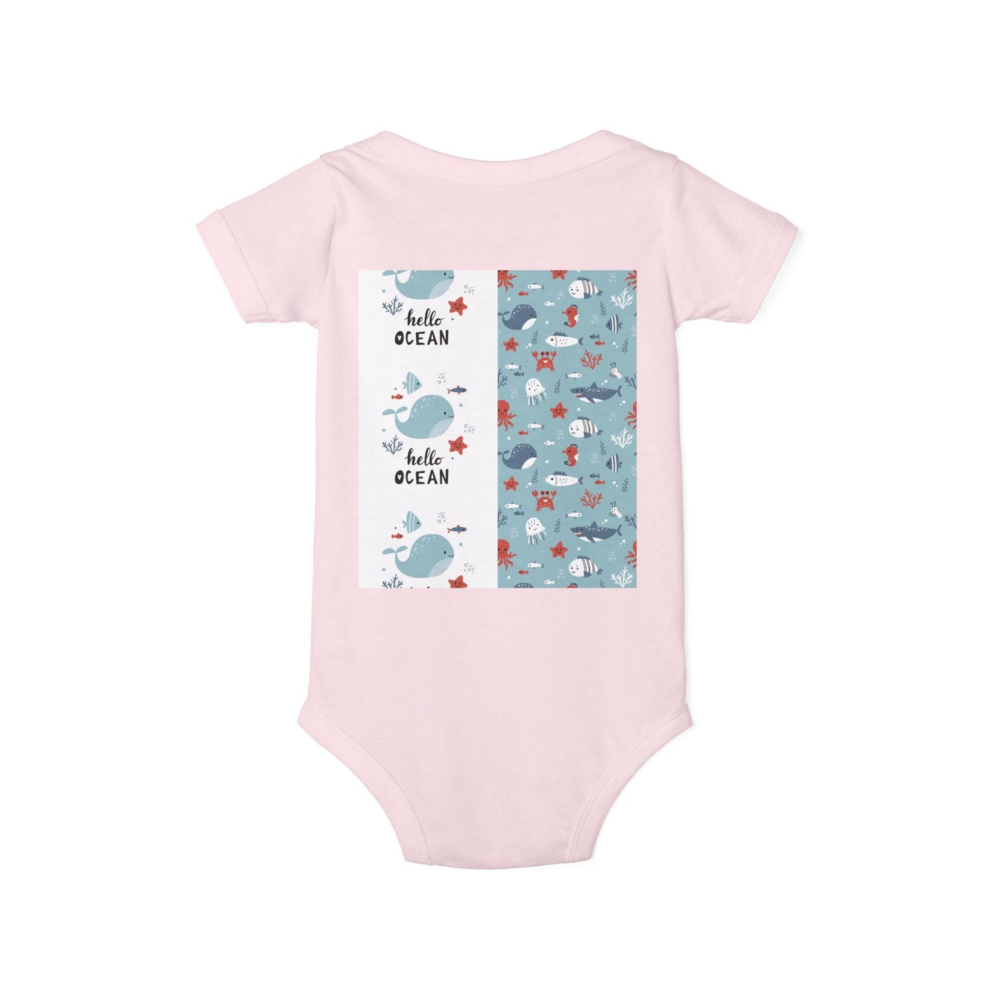 Hello Ocean Baby Onesie - Cute Infant Jersey with Marine Life Design