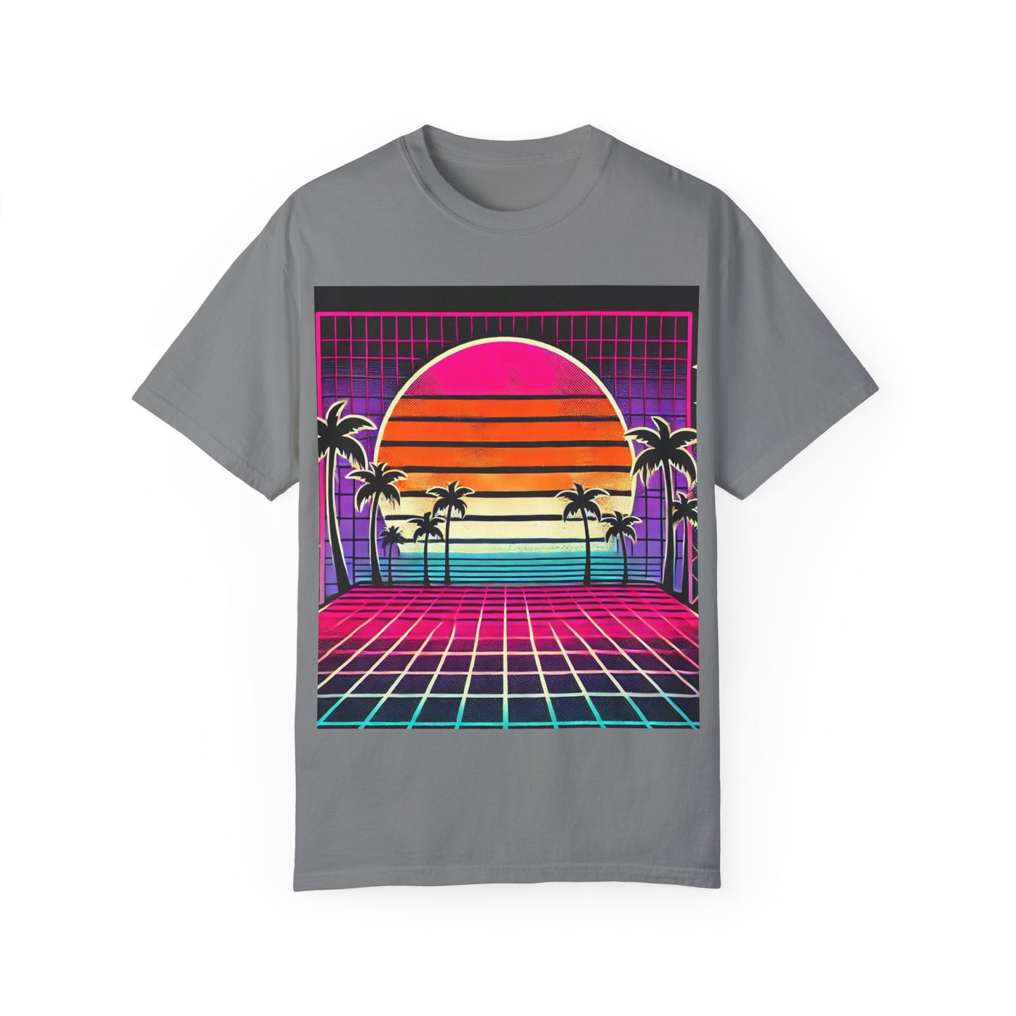 Retro 80's Baby Unisex T-Shirt - Vibrant Sunset Design