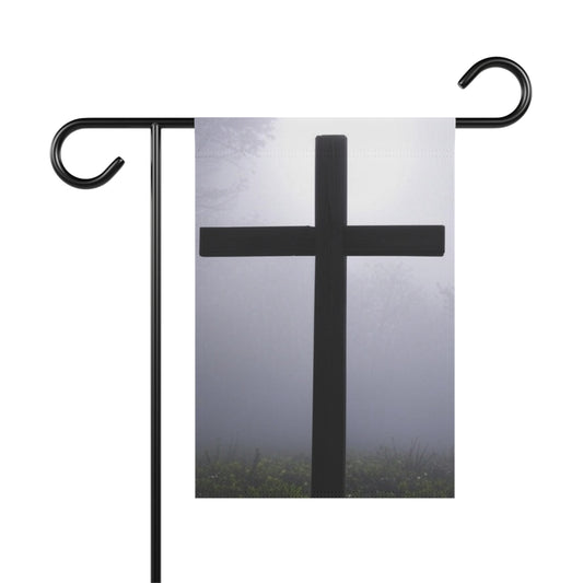 Inspirational Garden Banner with Cross - Perfect for Home Décor and Remembrance