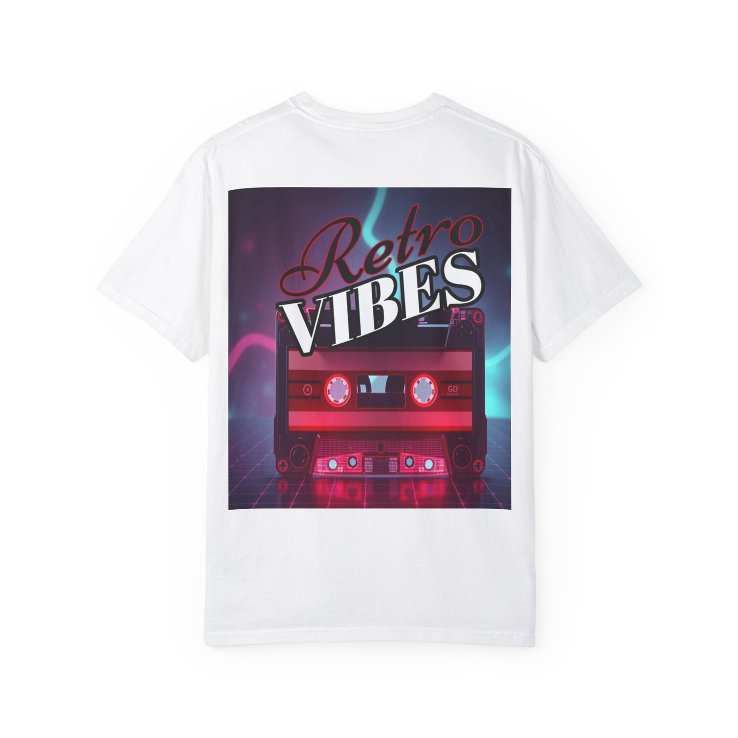 Retro Vibes Unisex Garment-Dyed T-Shirt - Vintage Cassette Design