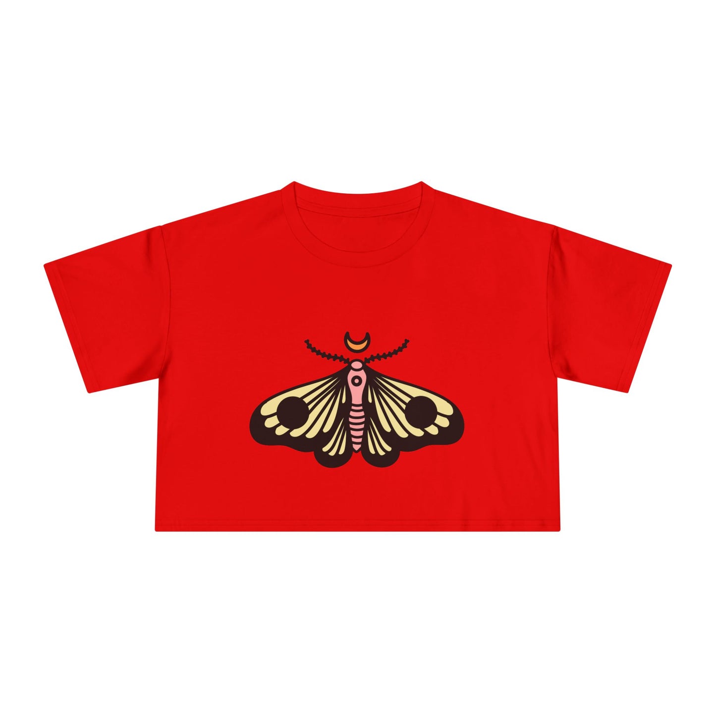 Bohemian Butterfly Women's Crop Tee - Stylish Summer Top