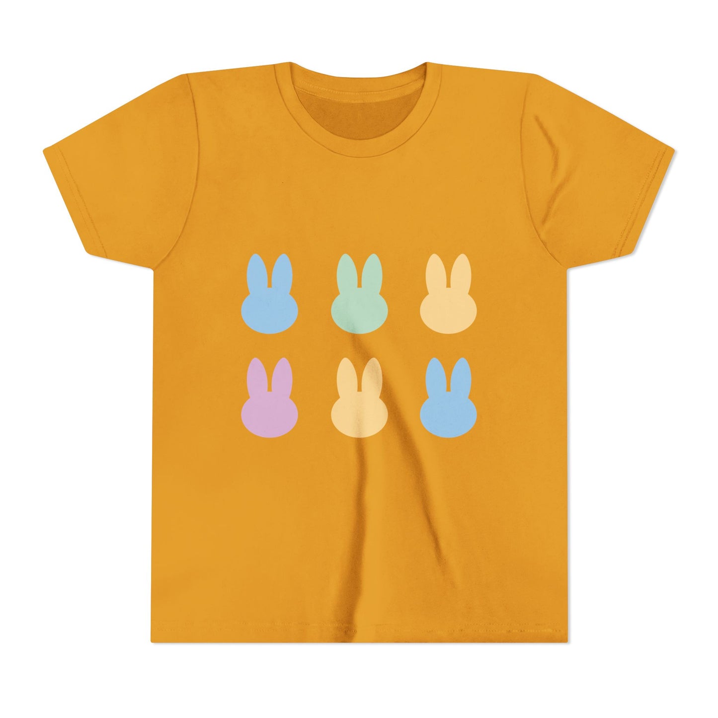Colorful Bunny Youth Short Sleeve Tee - Fun Spring & Easter Shirt