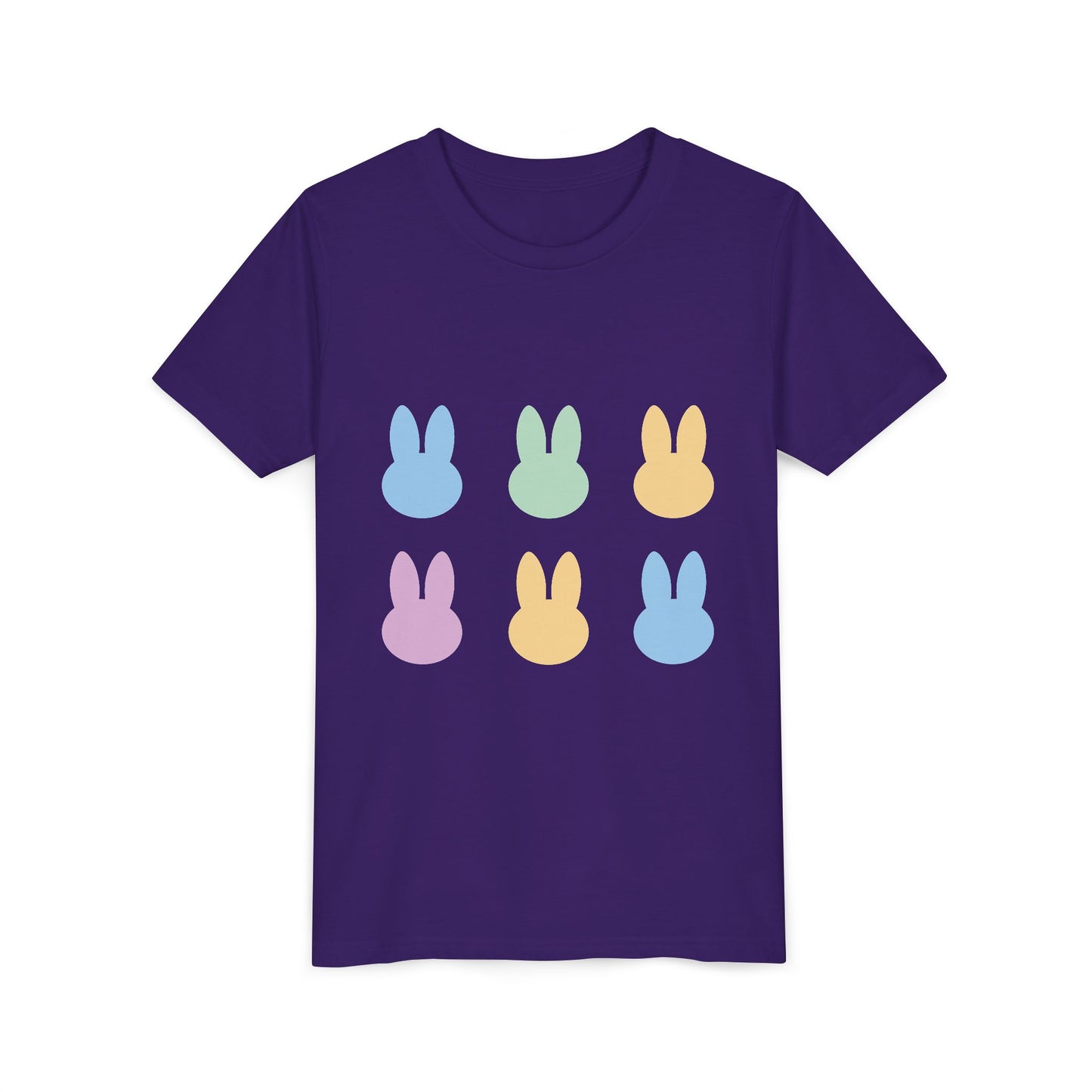 Colorful Bunny Youth Short Sleeve Tee - Fun Spring & Easter Shirt
