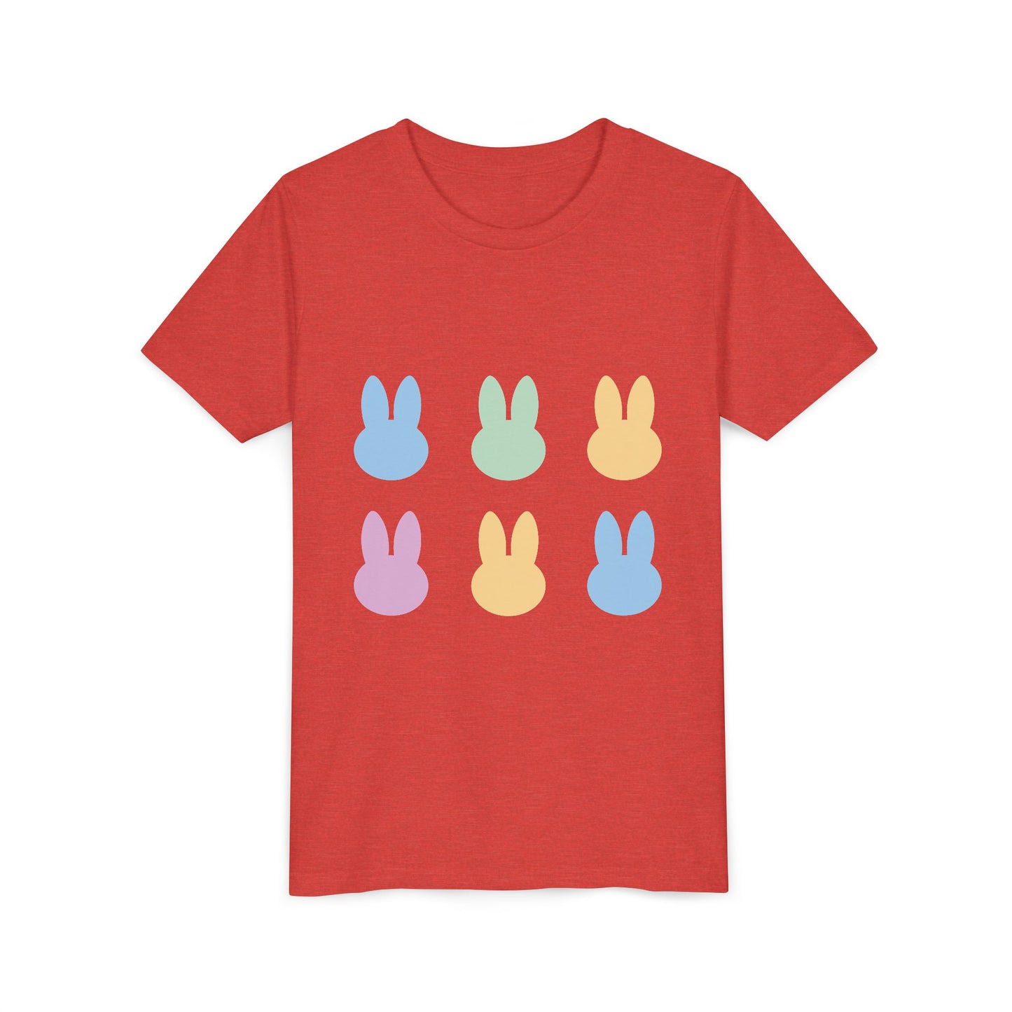 Colorful Bunny Youth Short Sleeve Tee - Fun Spring & Easter Shirt