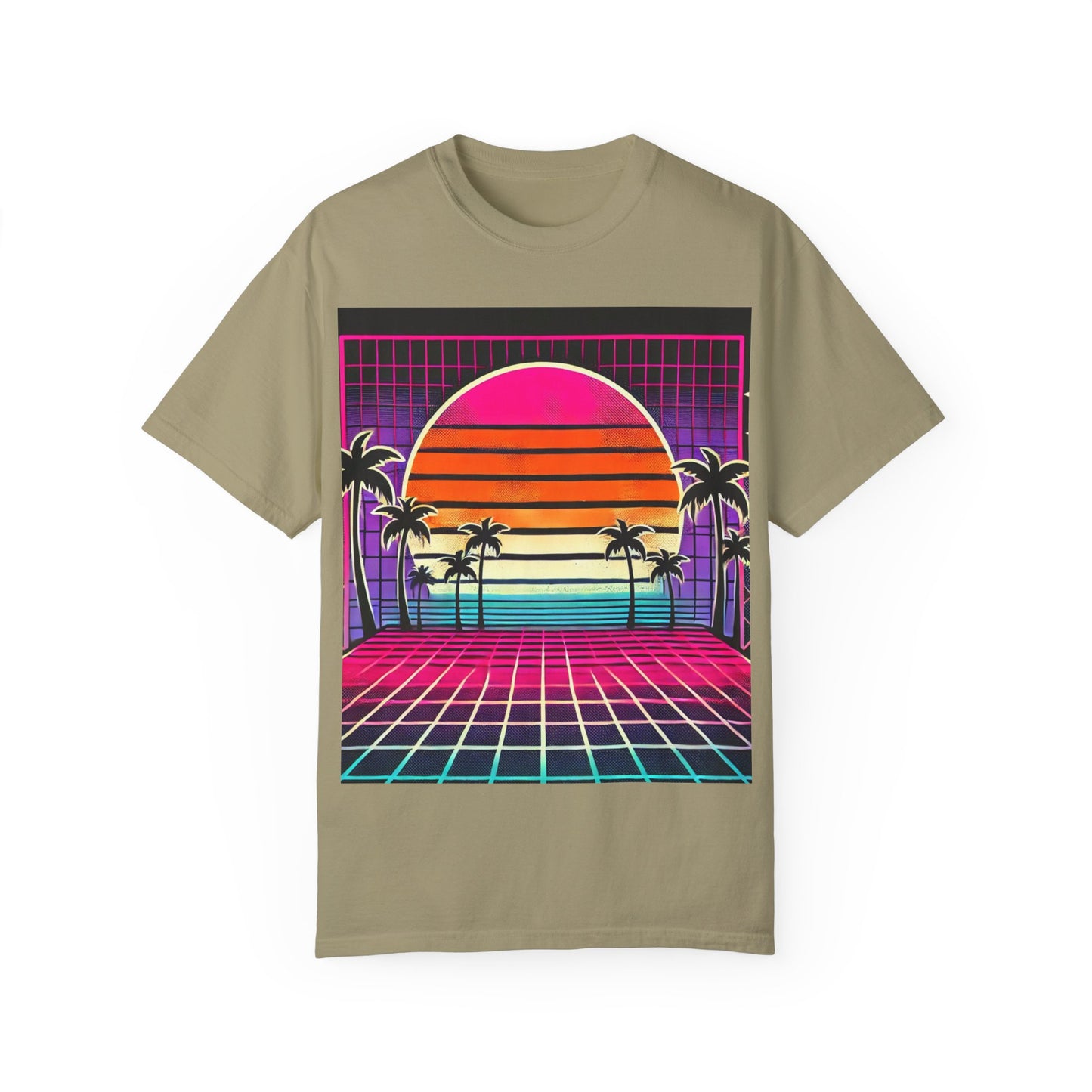 Retro 80's Baby Unisex T-Shirt - Vibrant Sunset Design