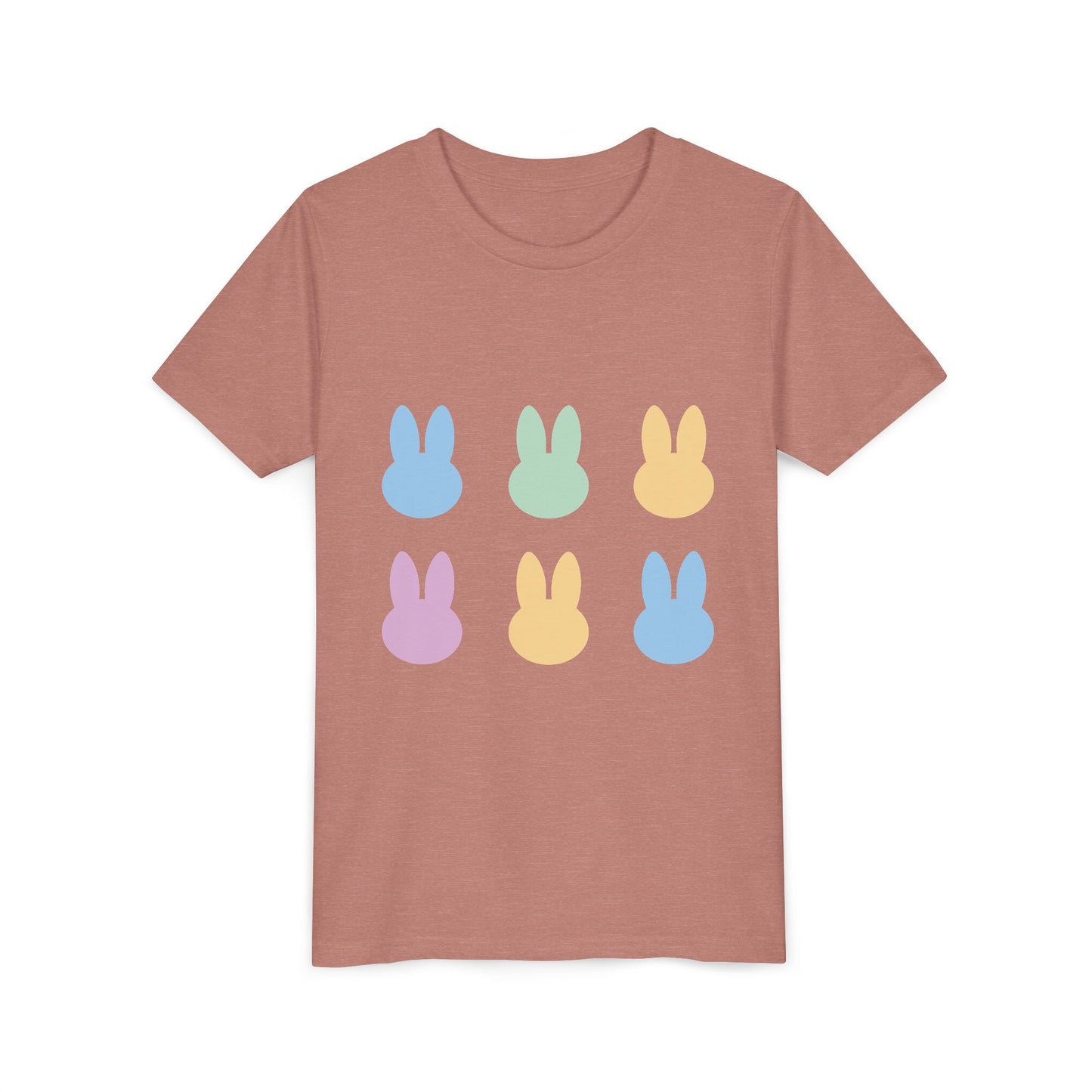 Colorful Bunny Youth Short Sleeve Tee - Fun Spring & Easter Shirt