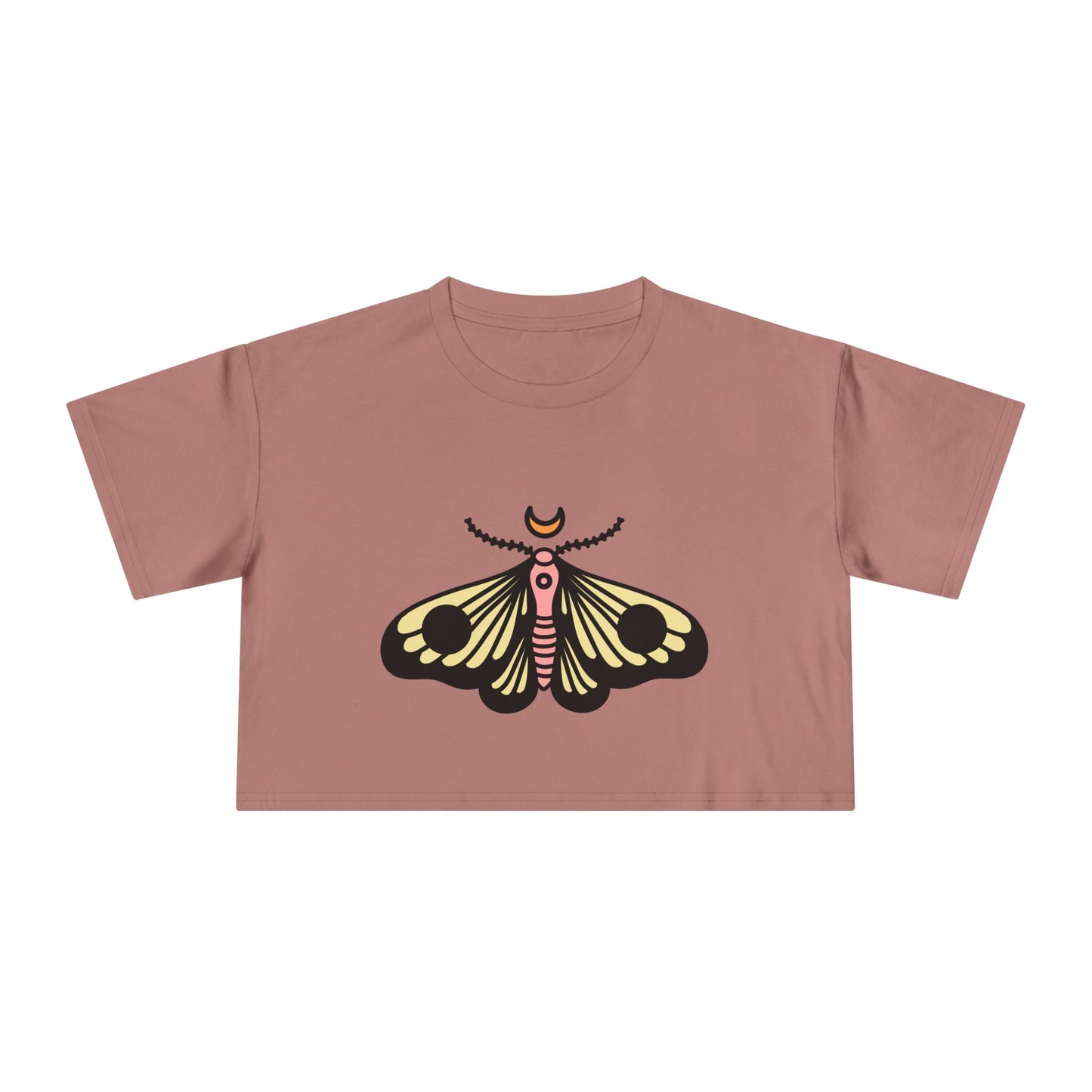 Bohemian Butterfly Women's Crop Tee - Stylish Summer Top