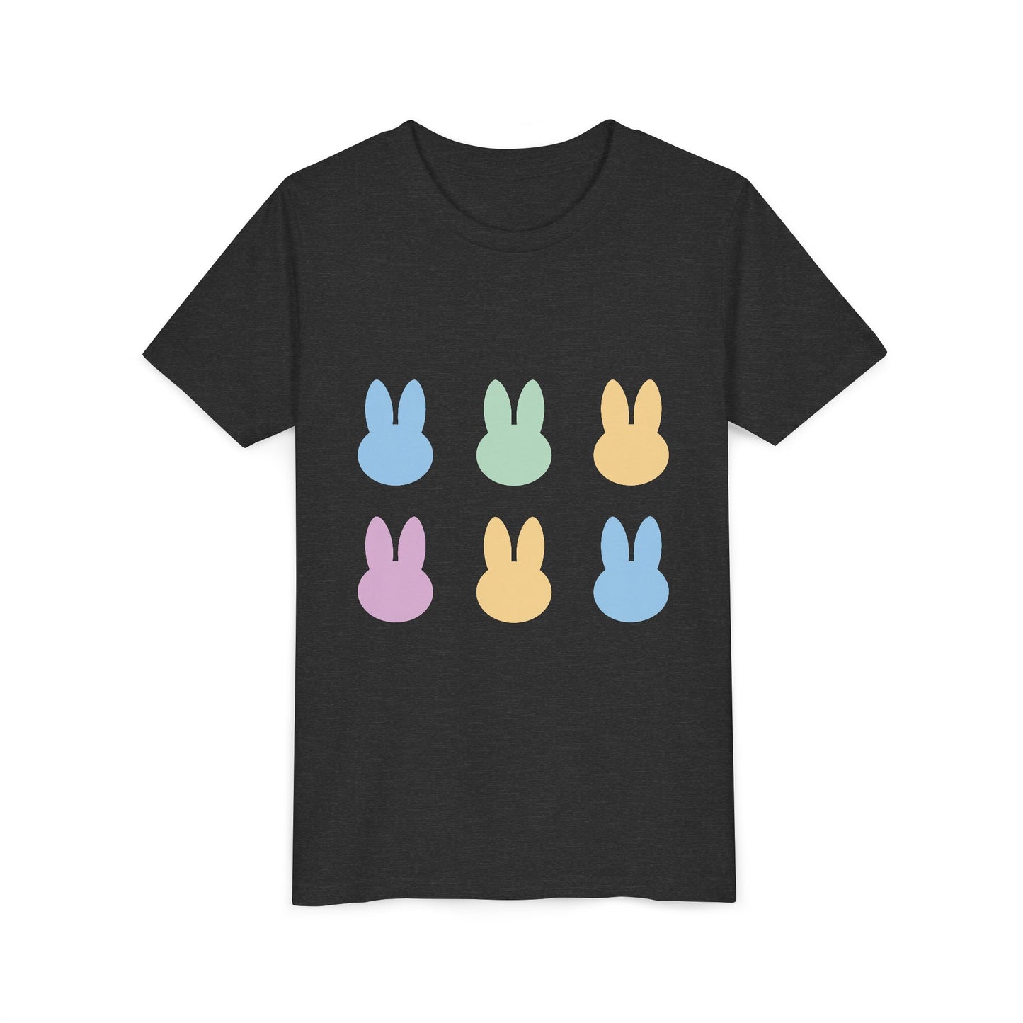 Colorful Bunny Youth Short Sleeve Tee - Fun Spring & Easter Shirt