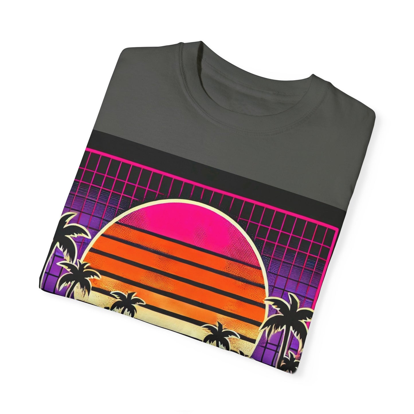 Retro 80's Baby Unisex T-Shirt - Vibrant Sunset Design