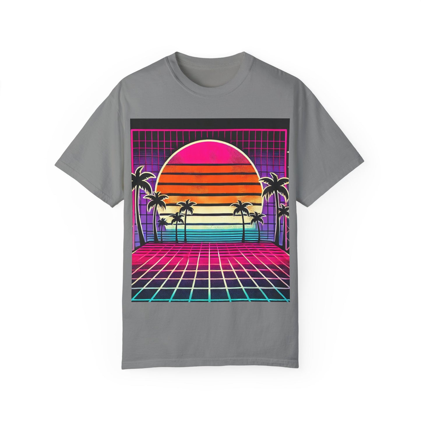 Retro 80's Baby Unisex T-Shirt - Vibrant Sunset Design