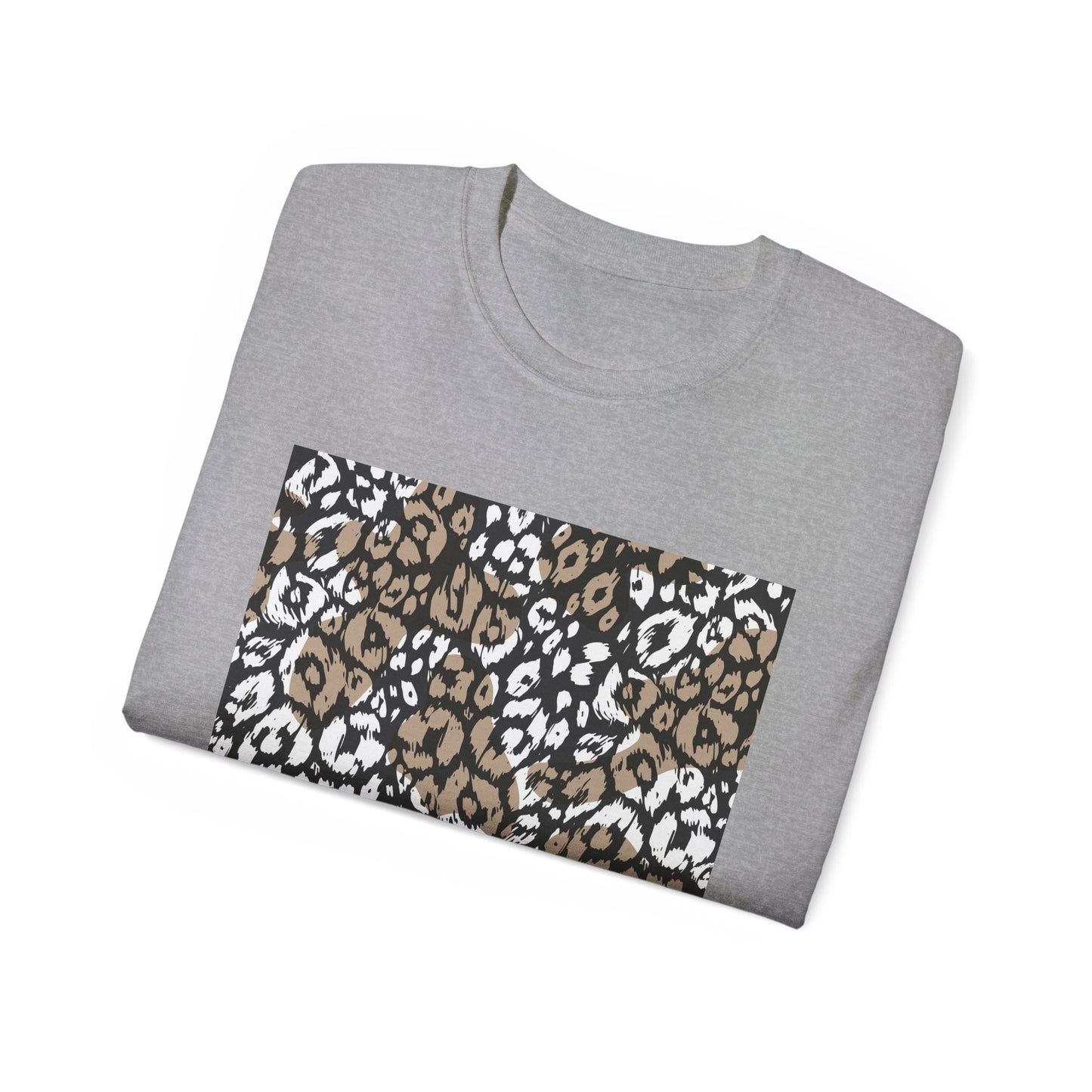 Leopard Print Unisex Ultra Cotton Tee - Casual Chic Style for Every Occasion