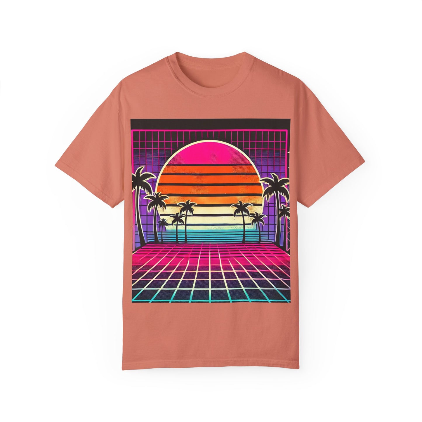 Retro 80's Baby Unisex T-Shirt - Vibrant Sunset Design