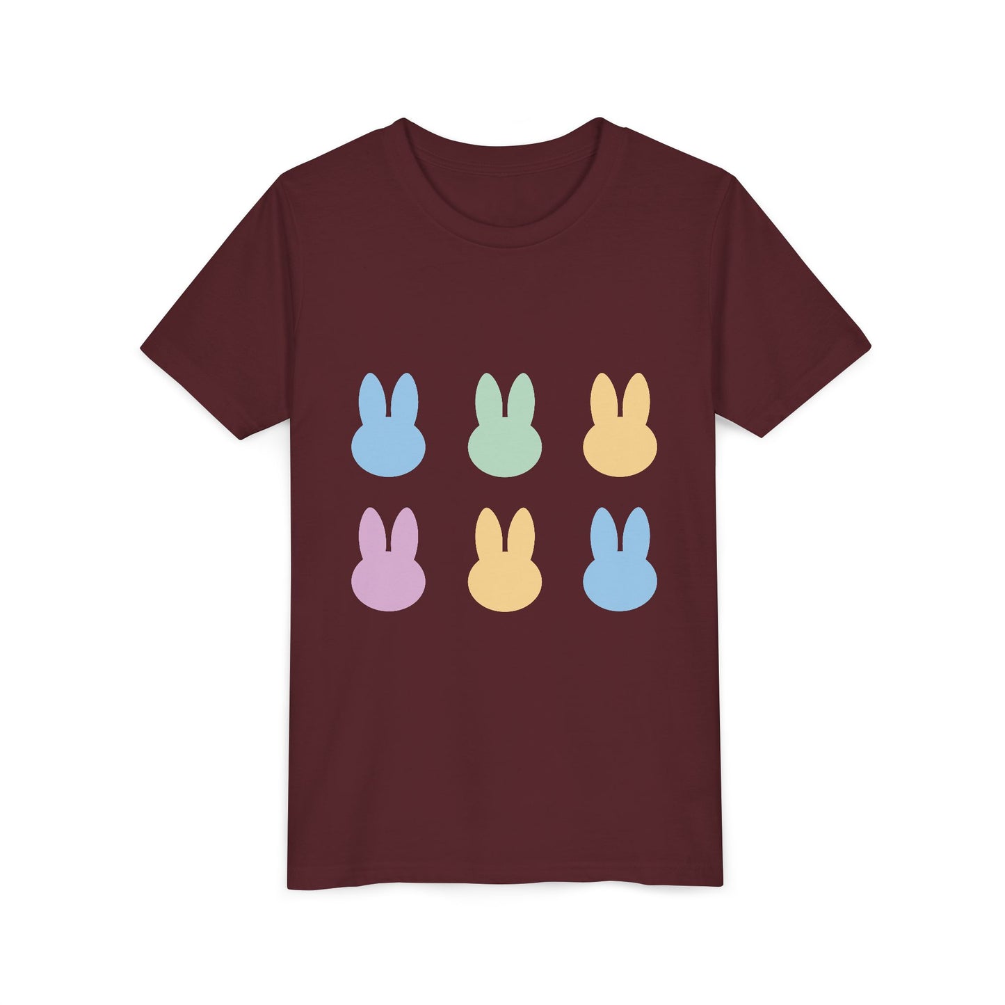 Colorful Bunny Youth Short Sleeve Tee - Fun Spring & Easter Shirt