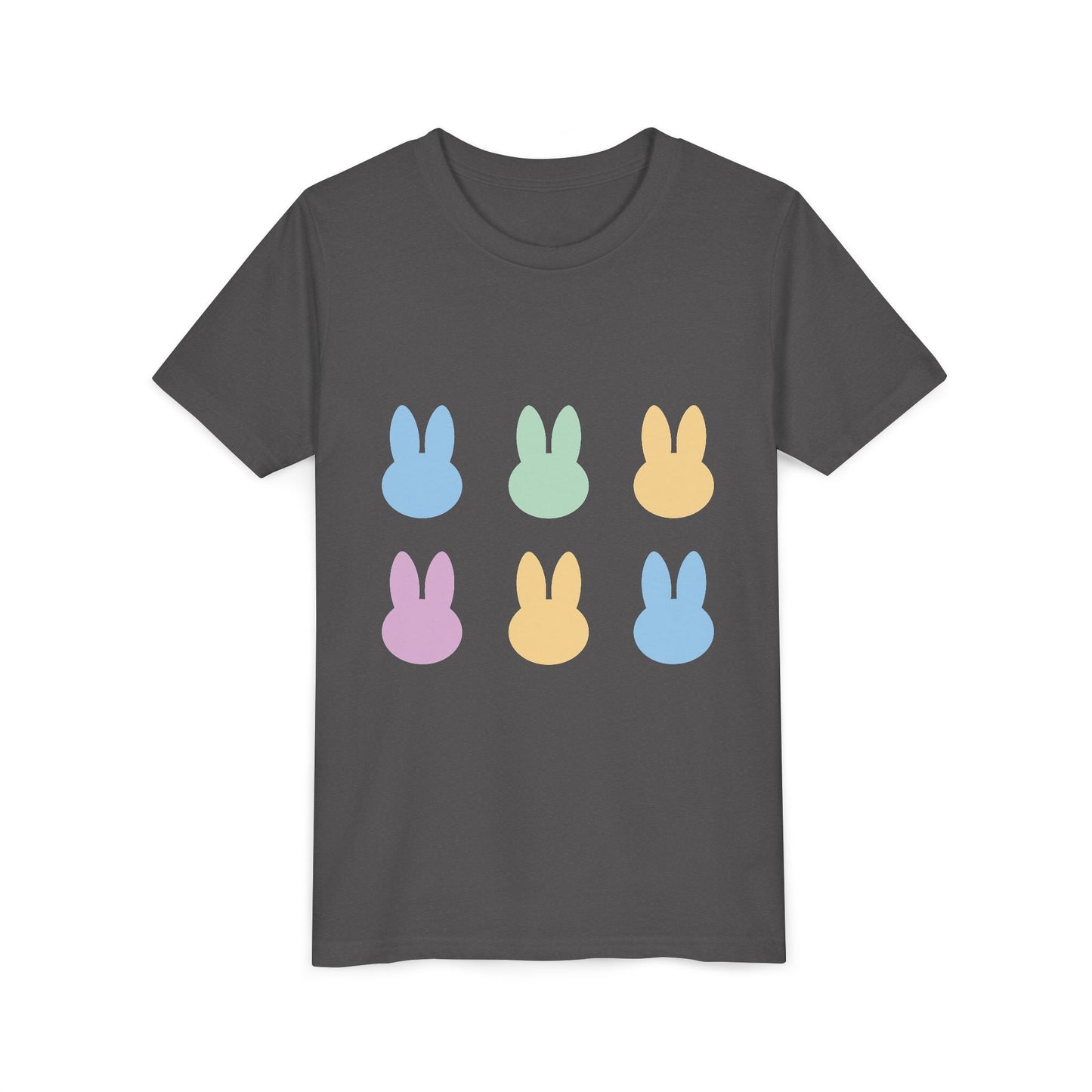 Colorful Bunny Youth Short Sleeve Tee - Fun Spring & Easter Shirt