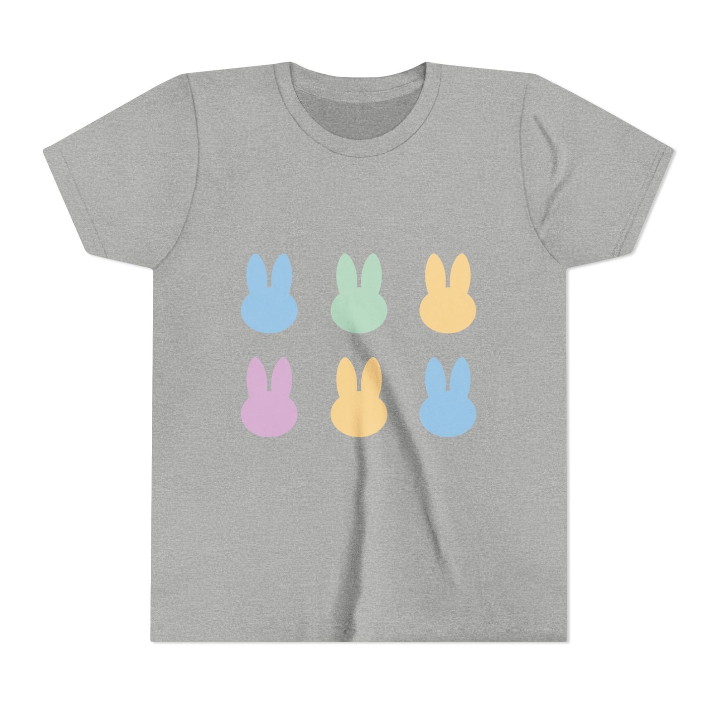 Colorful Bunny Youth Short Sleeve Tee - Fun Spring & Easter Shirt