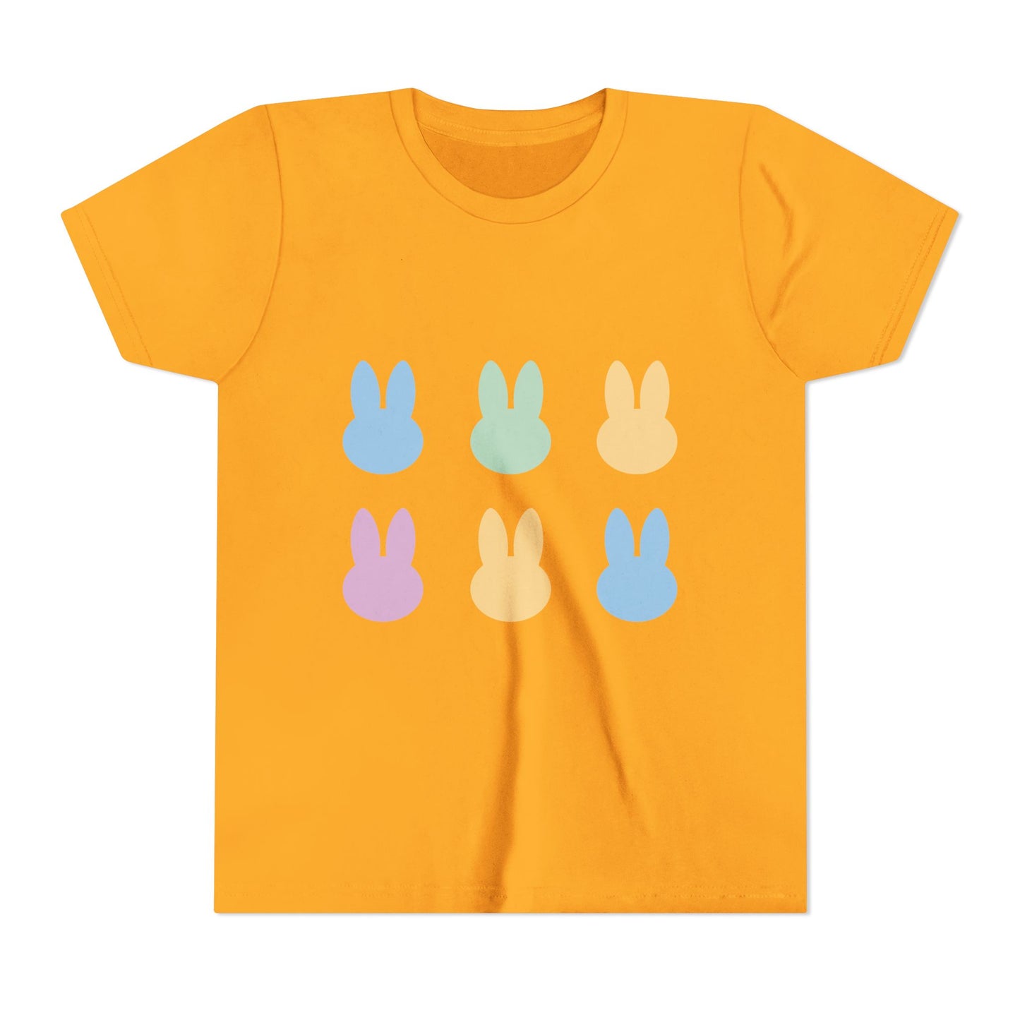 Colorful Bunny Youth Short Sleeve Tee - Fun Spring & Easter Shirt