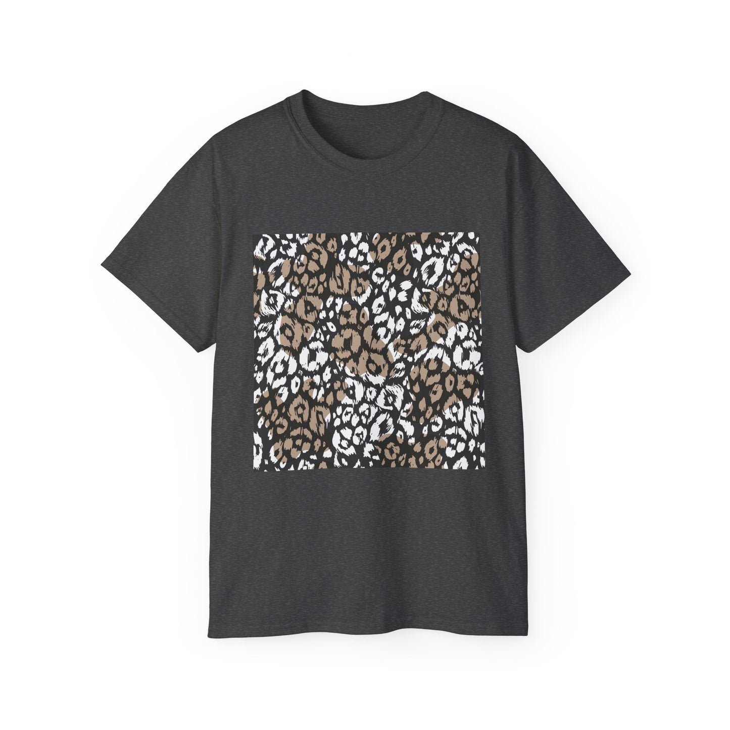 Leopard Print Unisex Ultra Cotton Tee - Casual Chic Style for Every Occasion