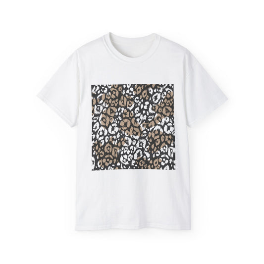 Leopard Print Unisex Ultra Cotton Tee - Casual Chic Style for Every Occasion