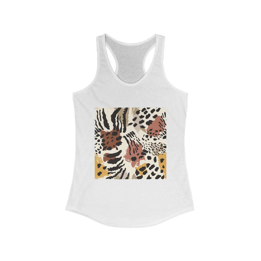 Chic Leopard Print Racerback Tank for Women - Ideal Summer Style