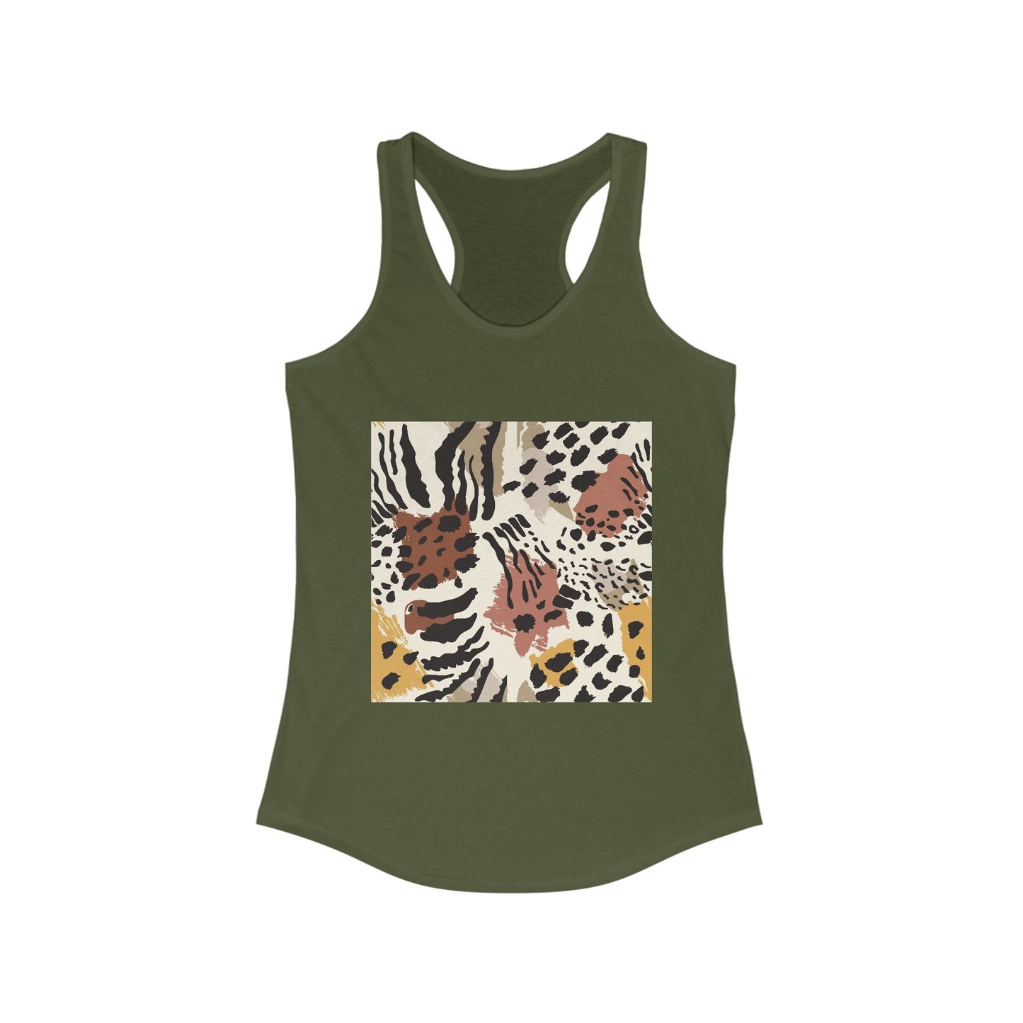 Chic Leopard Print Racerback Tank for Women - Ideal Summer Style