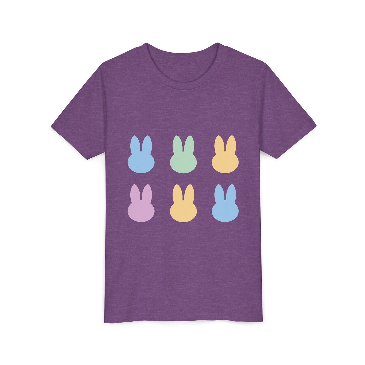 Colorful Bunny Youth Short Sleeve Tee - Fun Spring & Easter Shirt