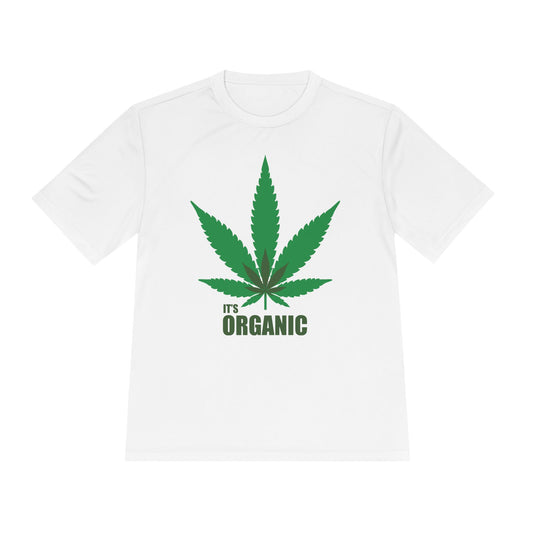 Organic Cannabis Leaf Unisex Moisture Wicking Tee