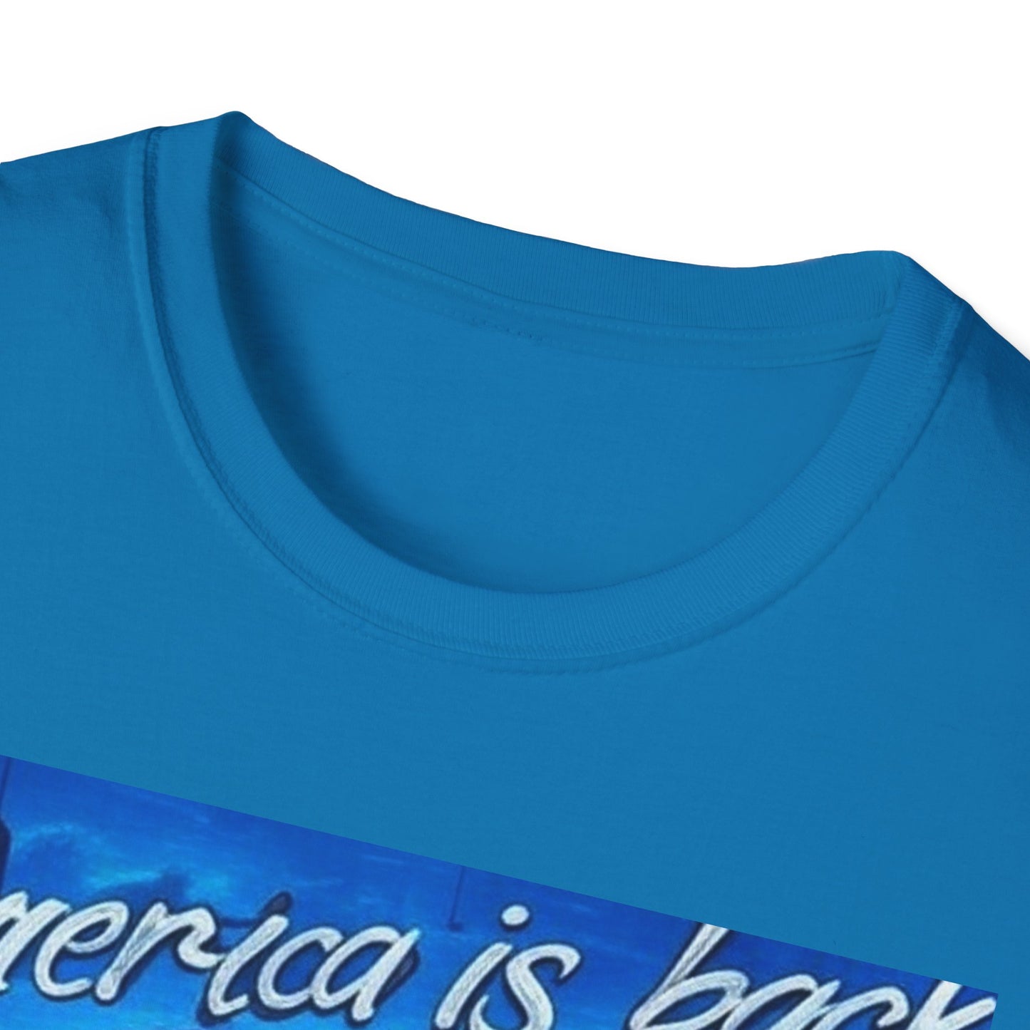 America is Back Unisex Softstyle T-Shirt - Patriotic Graphic Tee for Independence Day, Memorial Day, and Everyday Wear