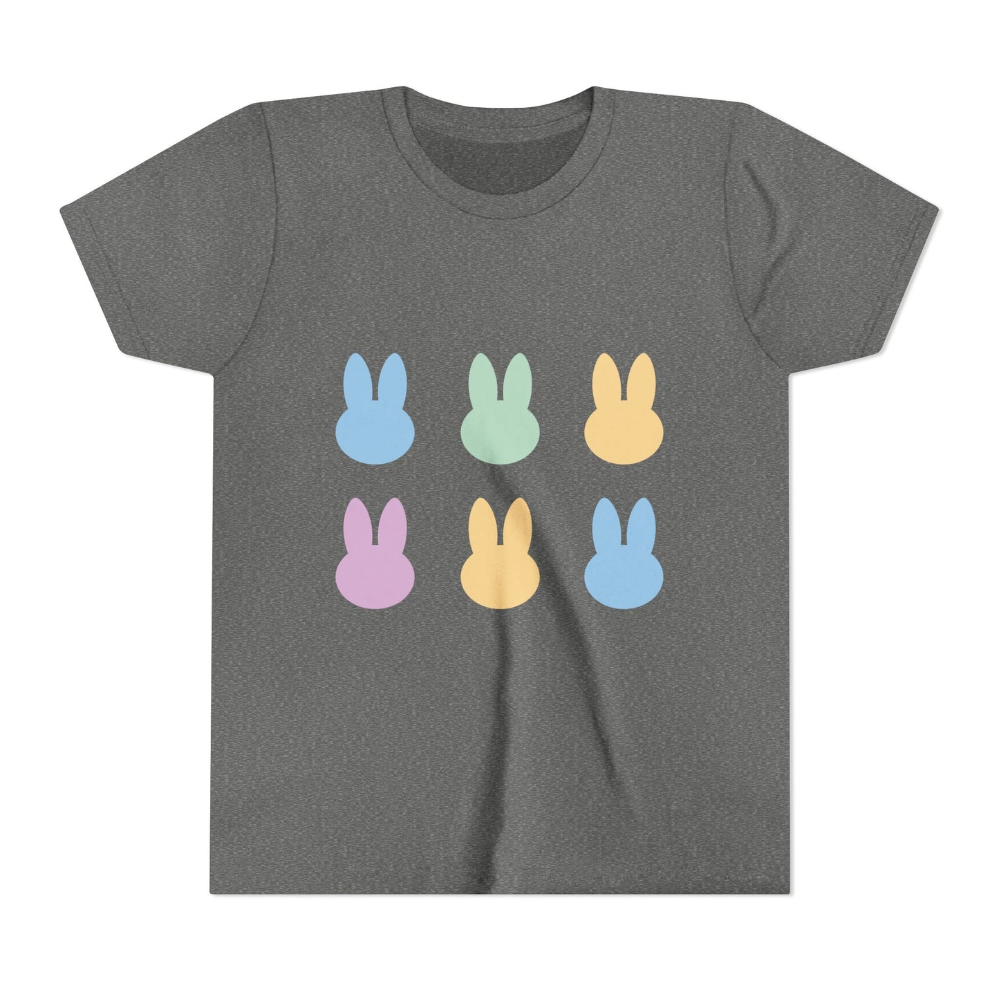 Colorful Bunny Youth Short Sleeve Tee - Fun Spring & Easter Shirt