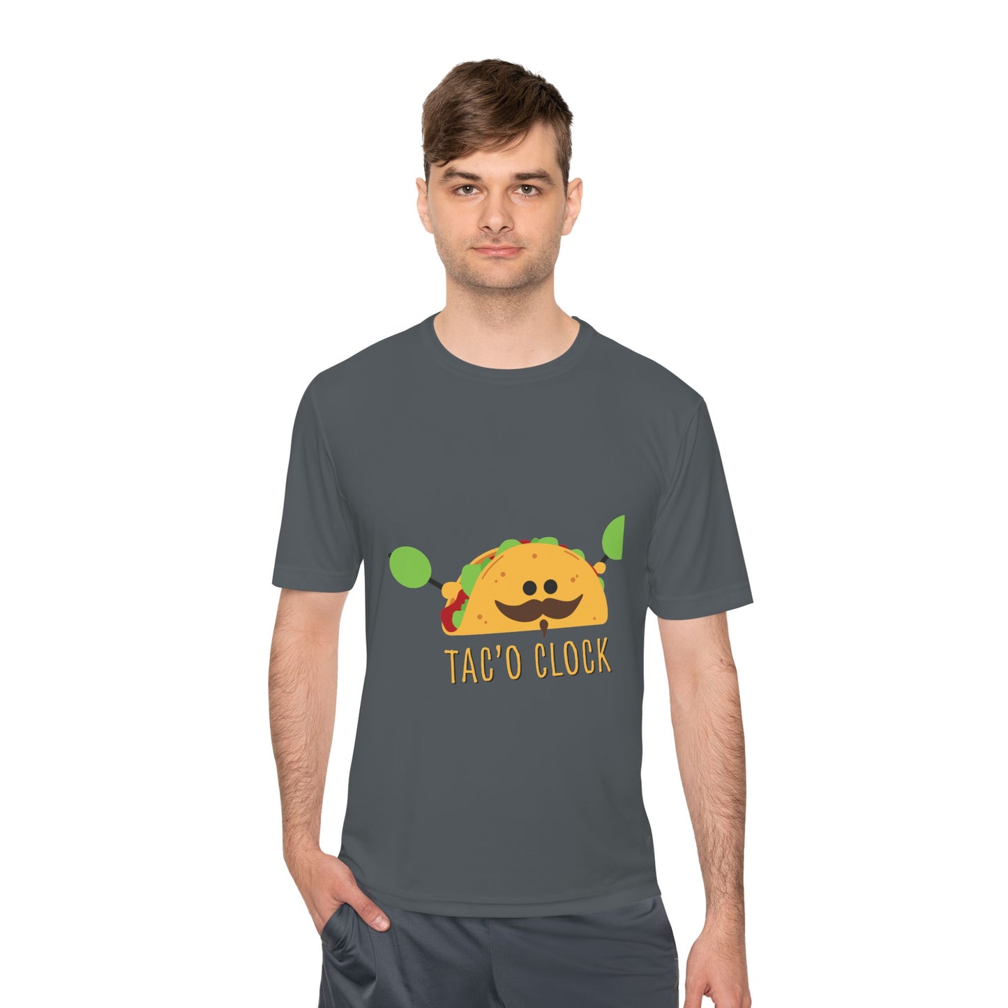 Unisex Taco Clock Moisture Wicking Tee - Fun Foodie Shirt for Casual Wear