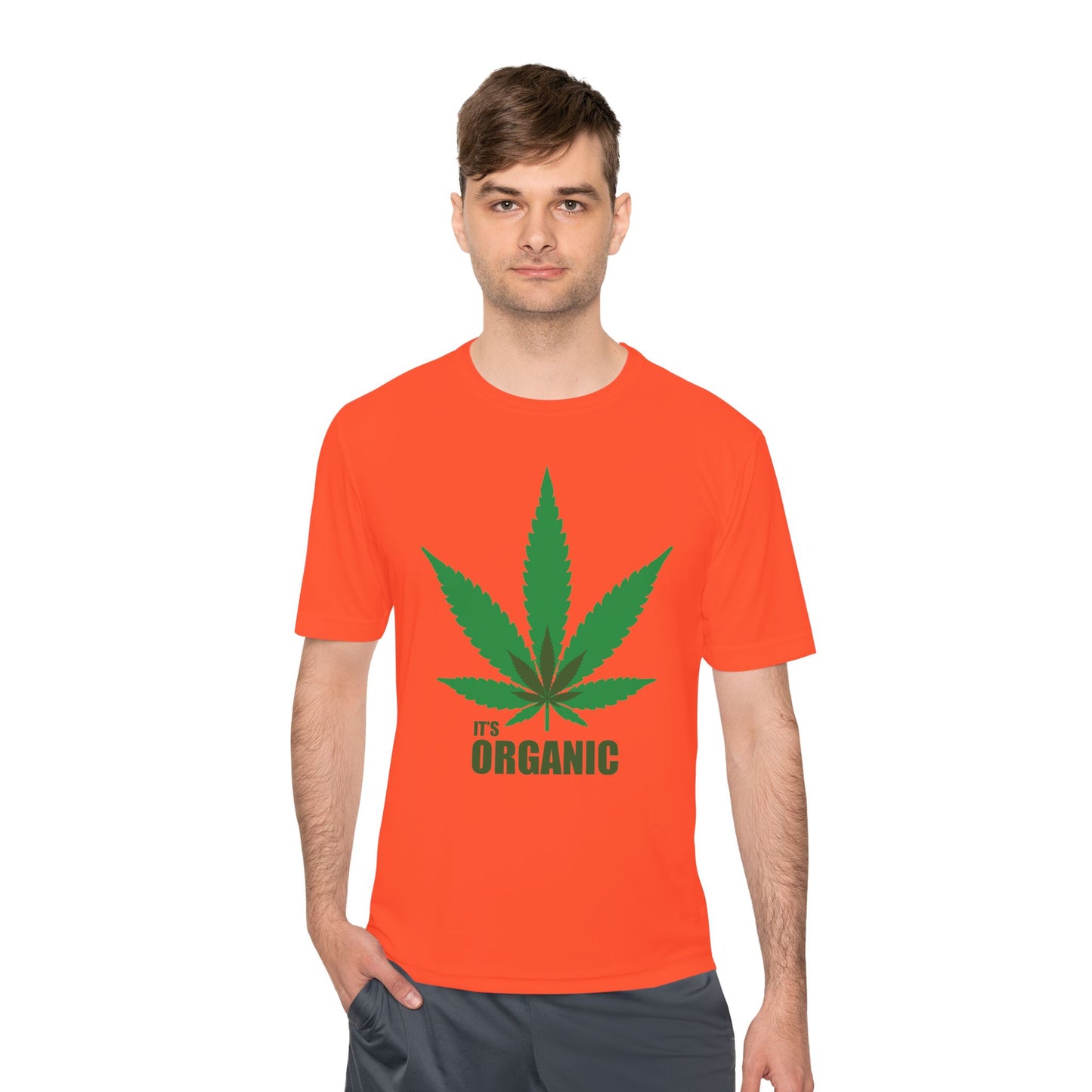 Organic Cannabis Leaf Unisex Moisture Wicking Tee