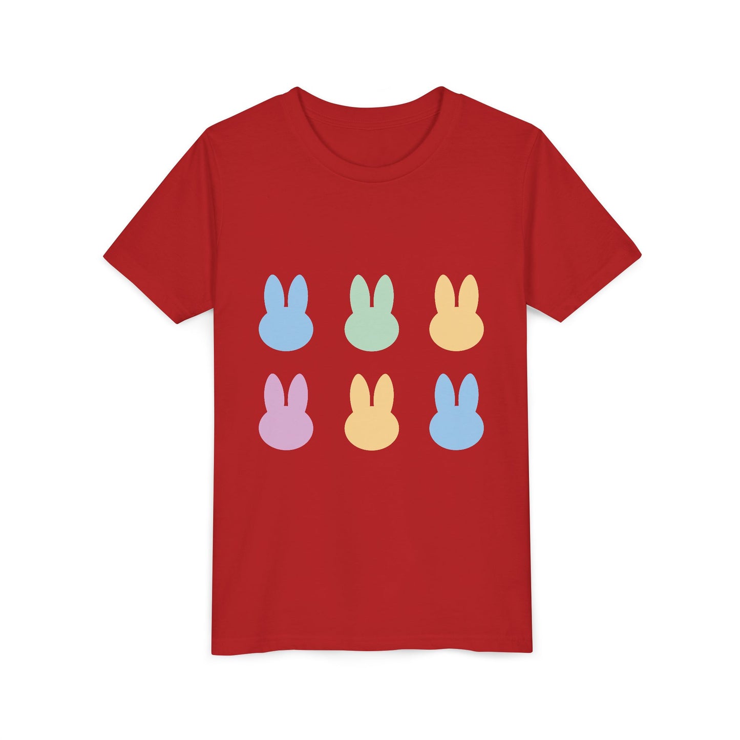 Colorful Bunny Youth Short Sleeve Tee - Fun Spring & Easter Shirt