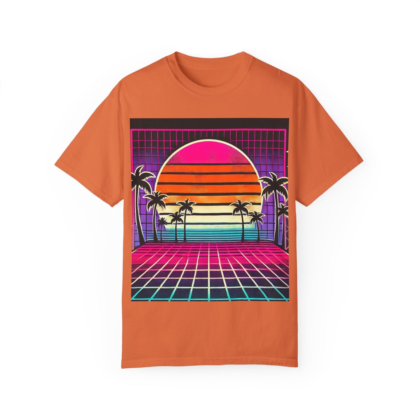 Retro 80's Baby Unisex T-Shirt - Vibrant Sunset Design