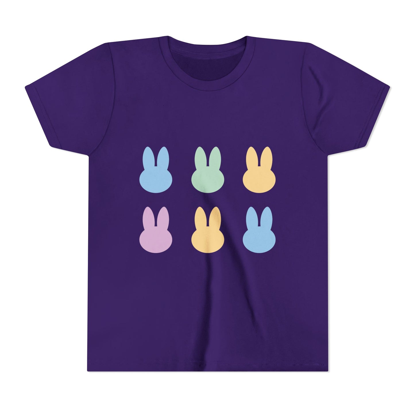 Colorful Bunny Youth Short Sleeve Tee - Fun Spring & Easter Shirt