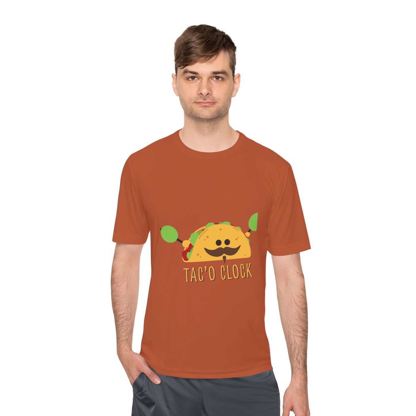 Unisex Taco Clock Moisture Wicking Tee - Fun Foodie Shirt for Casual Wear