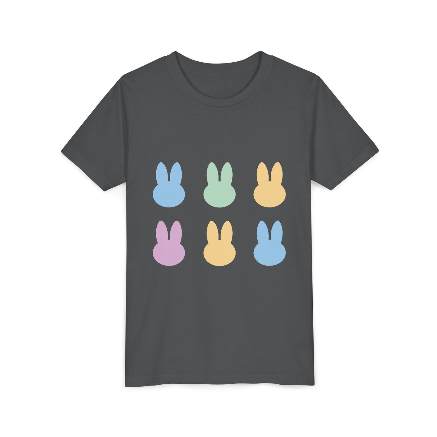 Colorful Bunny Youth Short Sleeve Tee - Fun Spring & Easter Shirt