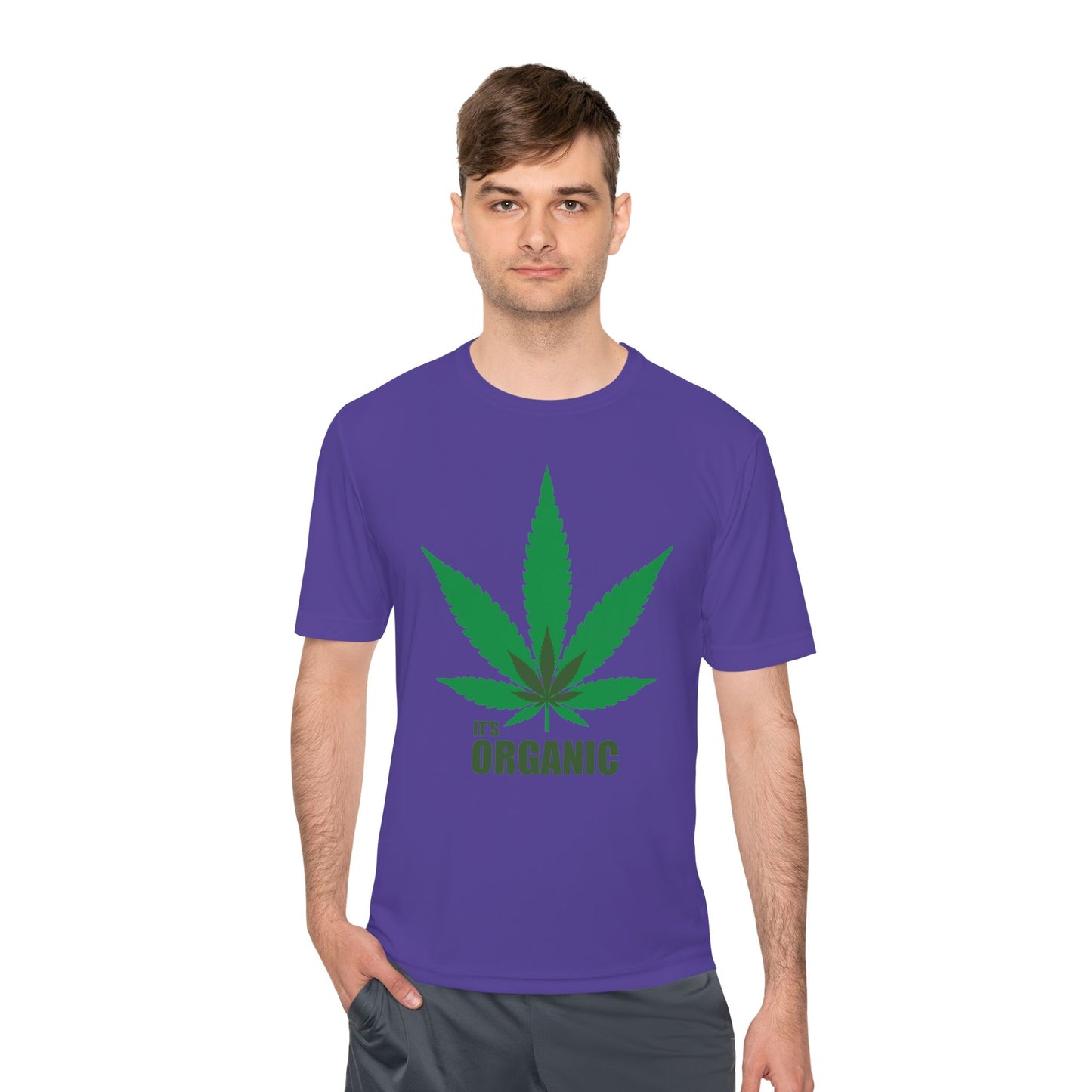 Organic Cannabis Leaf Unisex Moisture Wicking Tee