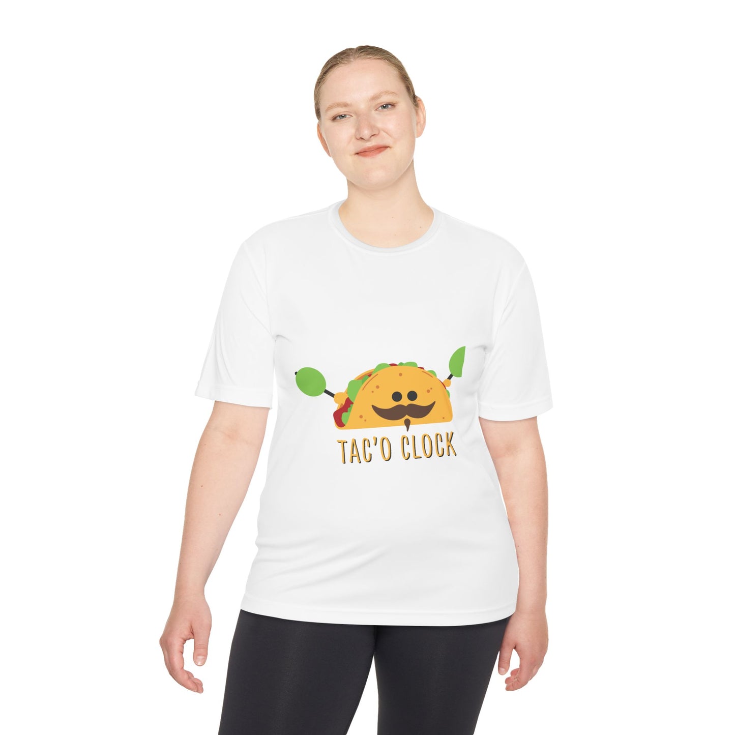 Unisex Taco Clock Moisture Wicking Tee - Fun Foodie Shirt for Casual Wear