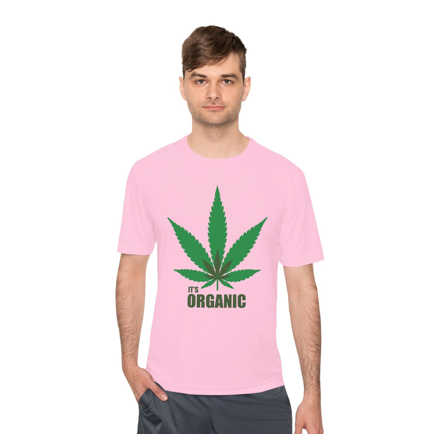 Organic Cannabis Leaf Unisex Moisture Wicking Tee
