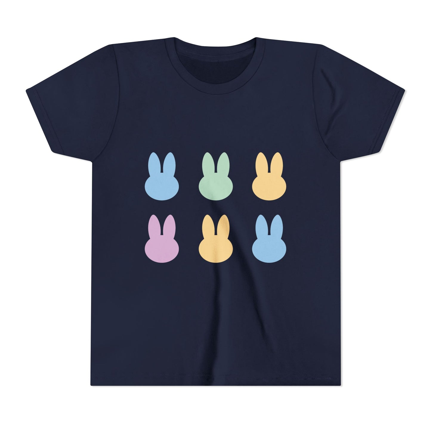 Colorful Bunny Youth Short Sleeve Tee - Fun Spring & Easter Shirt