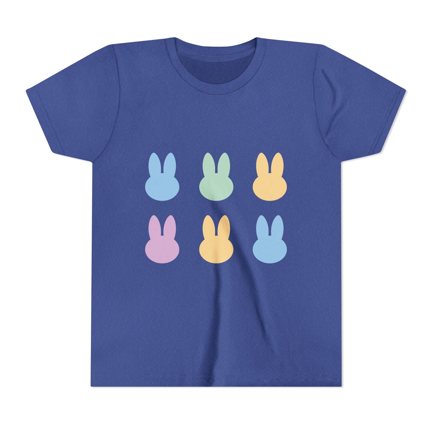 Colorful Bunny Youth Short Sleeve Tee - Fun Spring & Easter Shirt