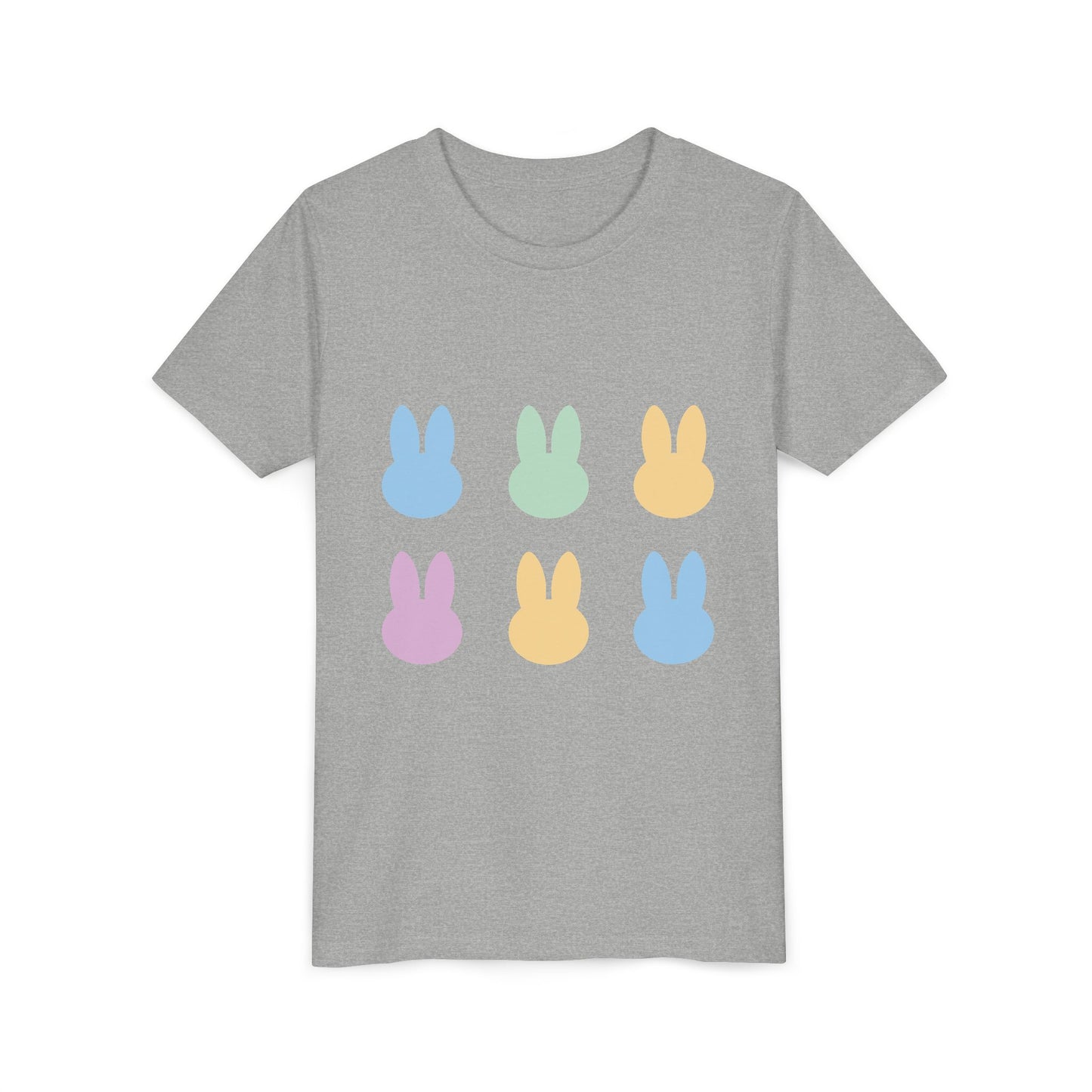 Colorful Bunny Youth Short Sleeve Tee - Fun Spring & Easter Shirt