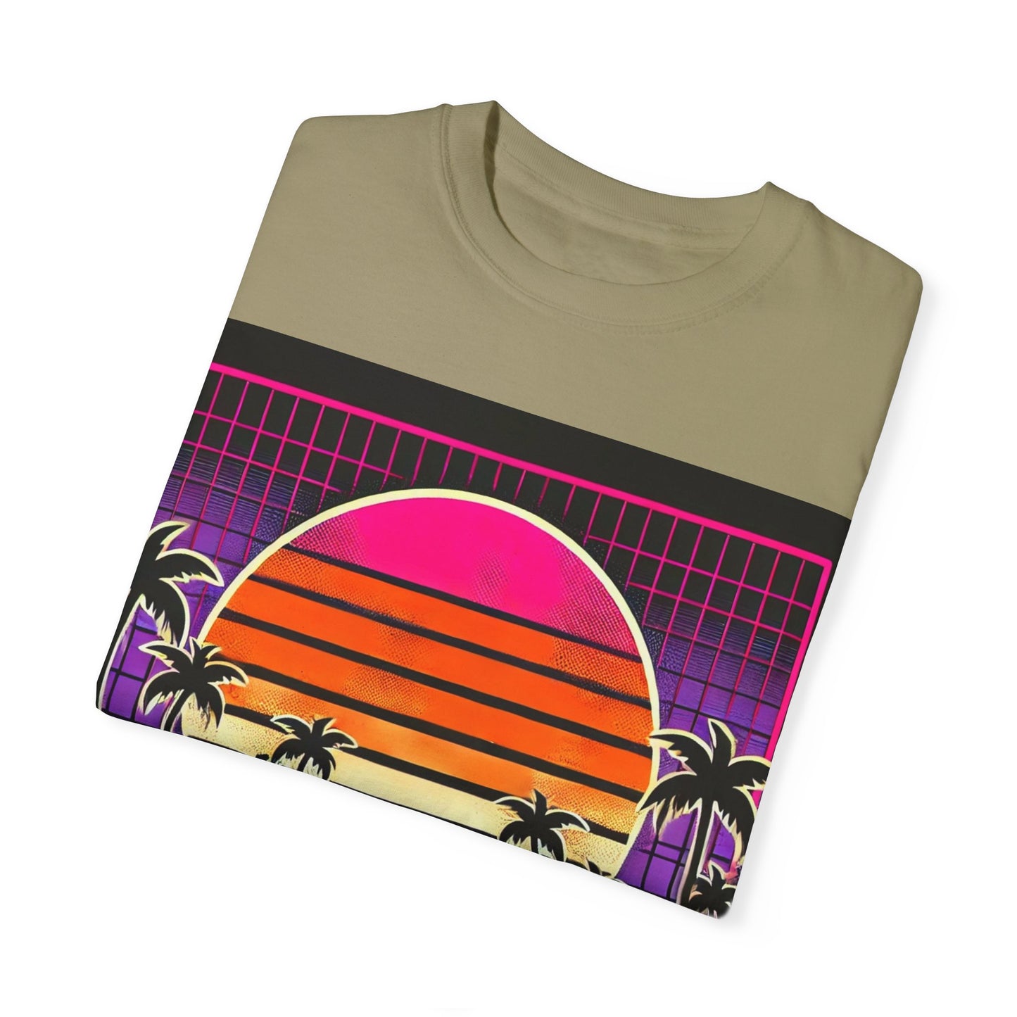 Retro 80's Baby Unisex T-Shirt - Vibrant Sunset Design