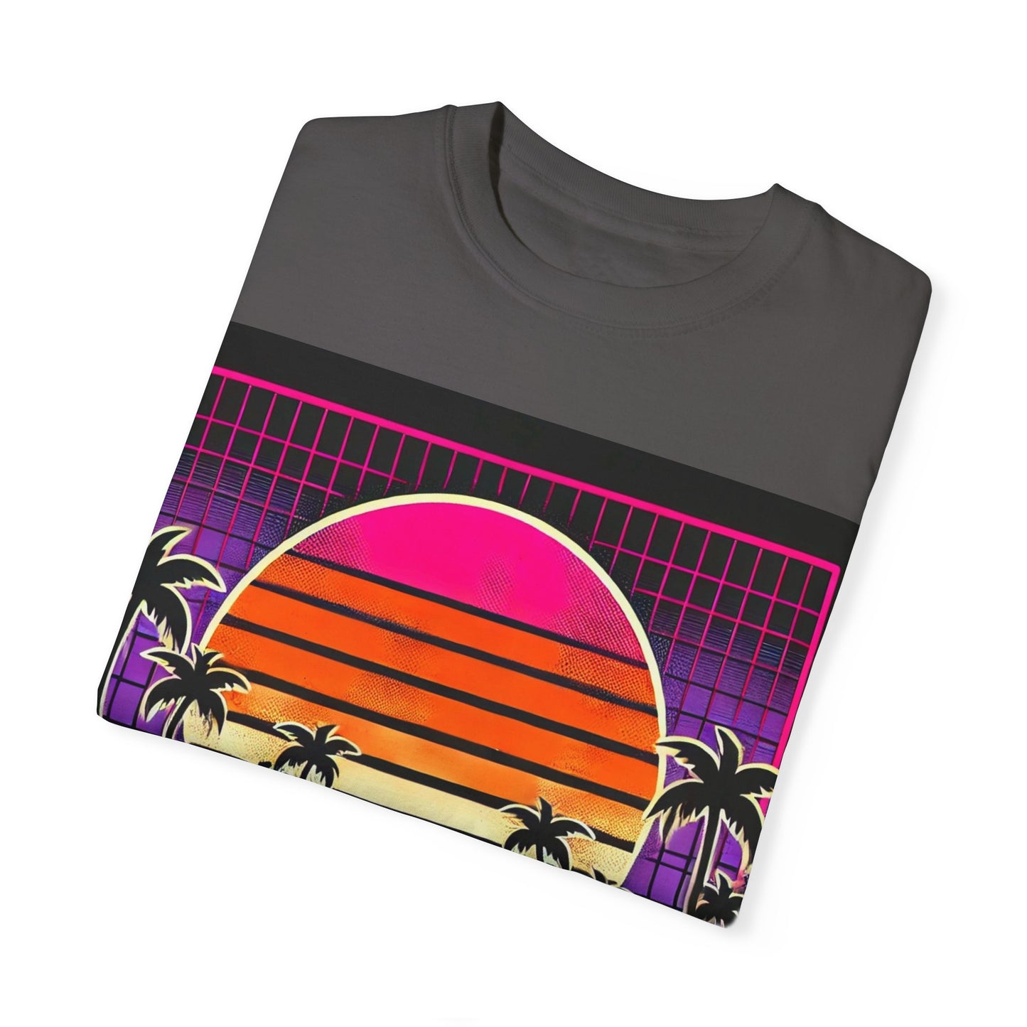 Retro 80's Baby Unisex T-Shirt - Vibrant Sunset Design