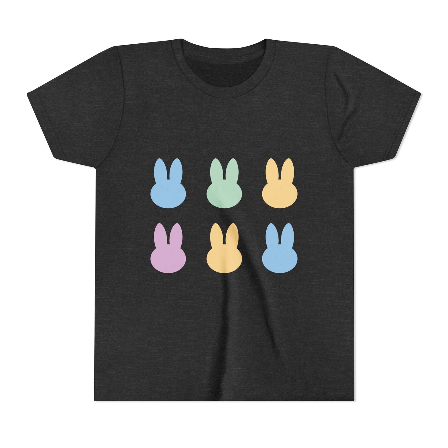 Colorful Bunny Youth Short Sleeve Tee - Fun Spring & Easter Shirt