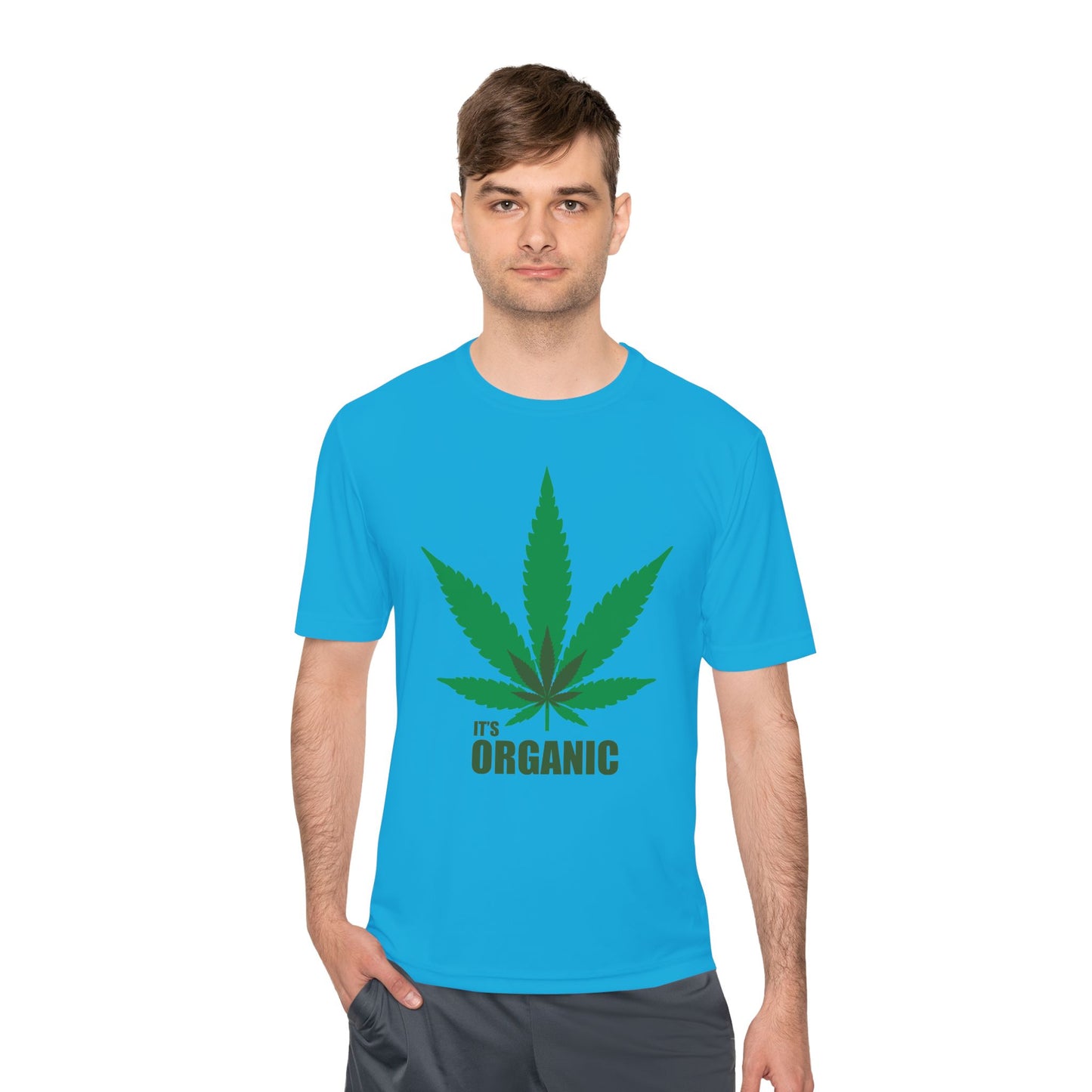 Organic Cannabis Leaf Unisex Moisture Wicking Tee